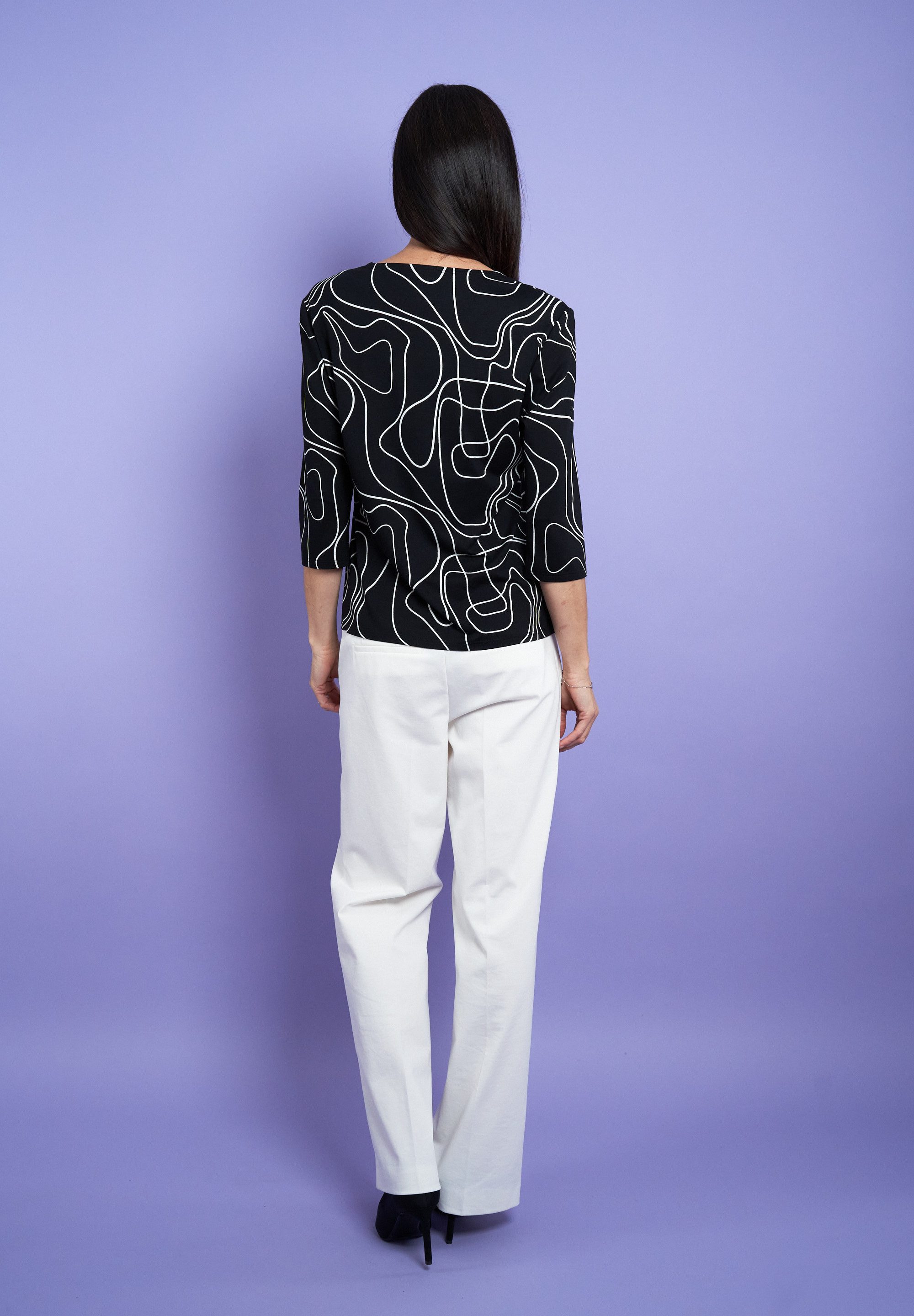 Seidel Moden 3/4-Arm-Shirt Sommershirt mit grafischem Muster -MADE IN GERMANY – Bild 4 von 4