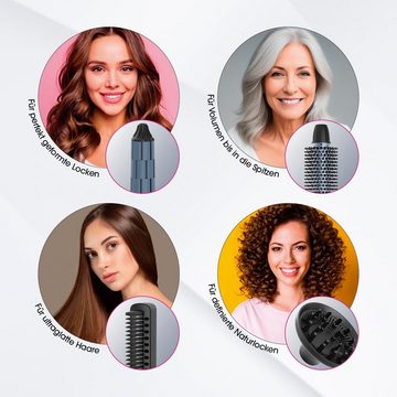 VITALmaxx Volumen- und Lockenstyler Air Curler Plus 7-tlg. Multi-Styler, Kaltluftfunktion, Trocknen und Stylen, 6 Styles in einem