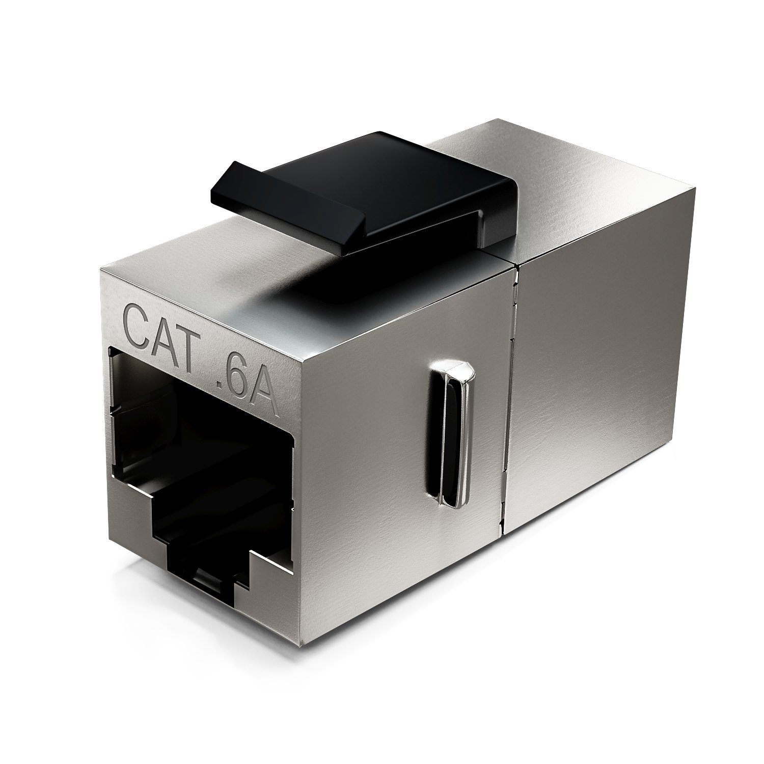 deleyCON deleyCON 8 CAT6a Keystone Modul Patchkabel Kupplung Verbinder Netzwerk-Adapter