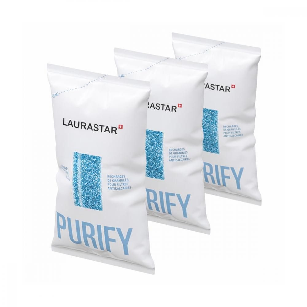 LAURASTAR Dampfbügeleisen - Aquafilter Nachfüllpackung (3er Pck), Nachfüllgranulat für Kalkschutzwasserfilter