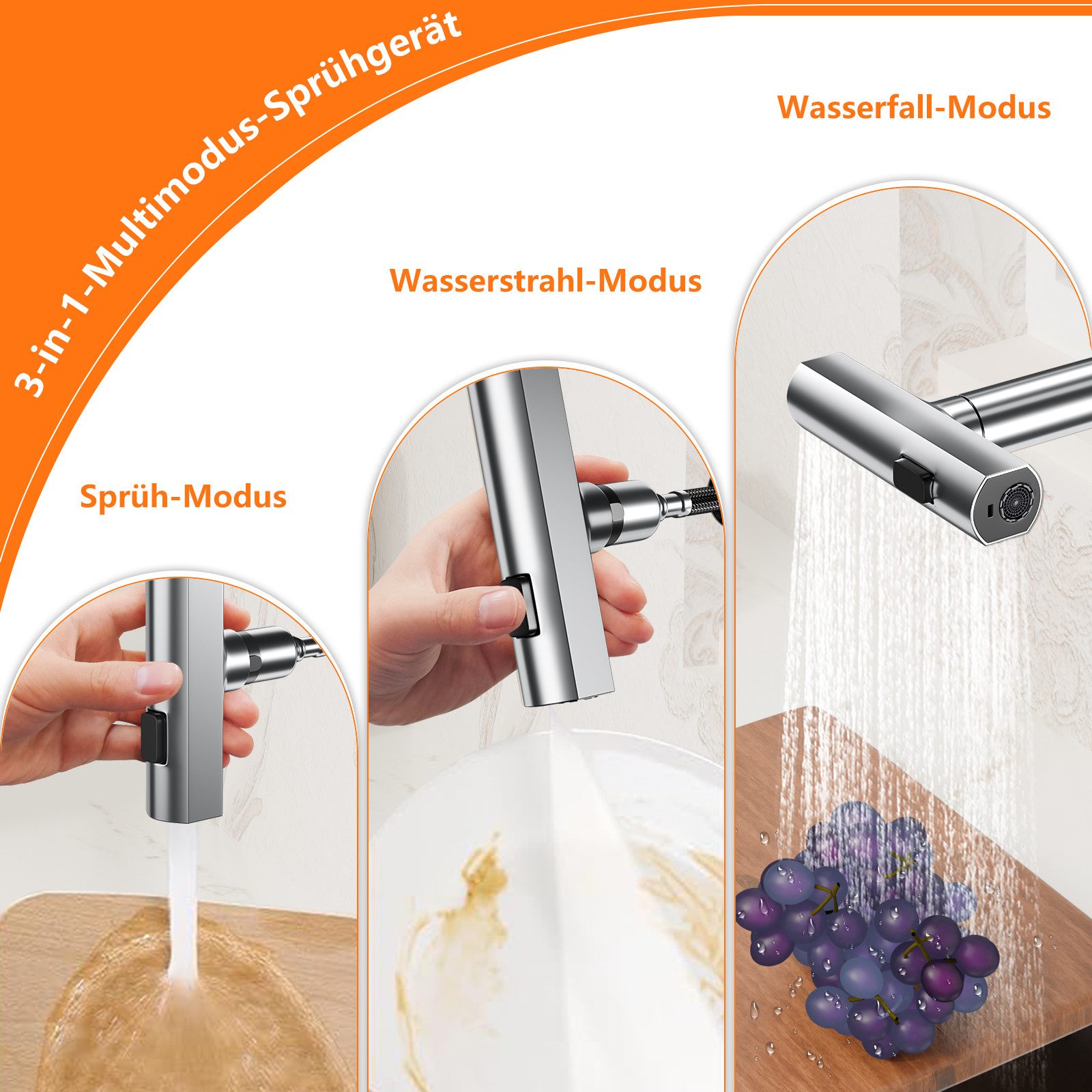 Yuede Küchenarmatur Ausziehbar, Neueste Spültischarmatur Küche günstig online kaufen