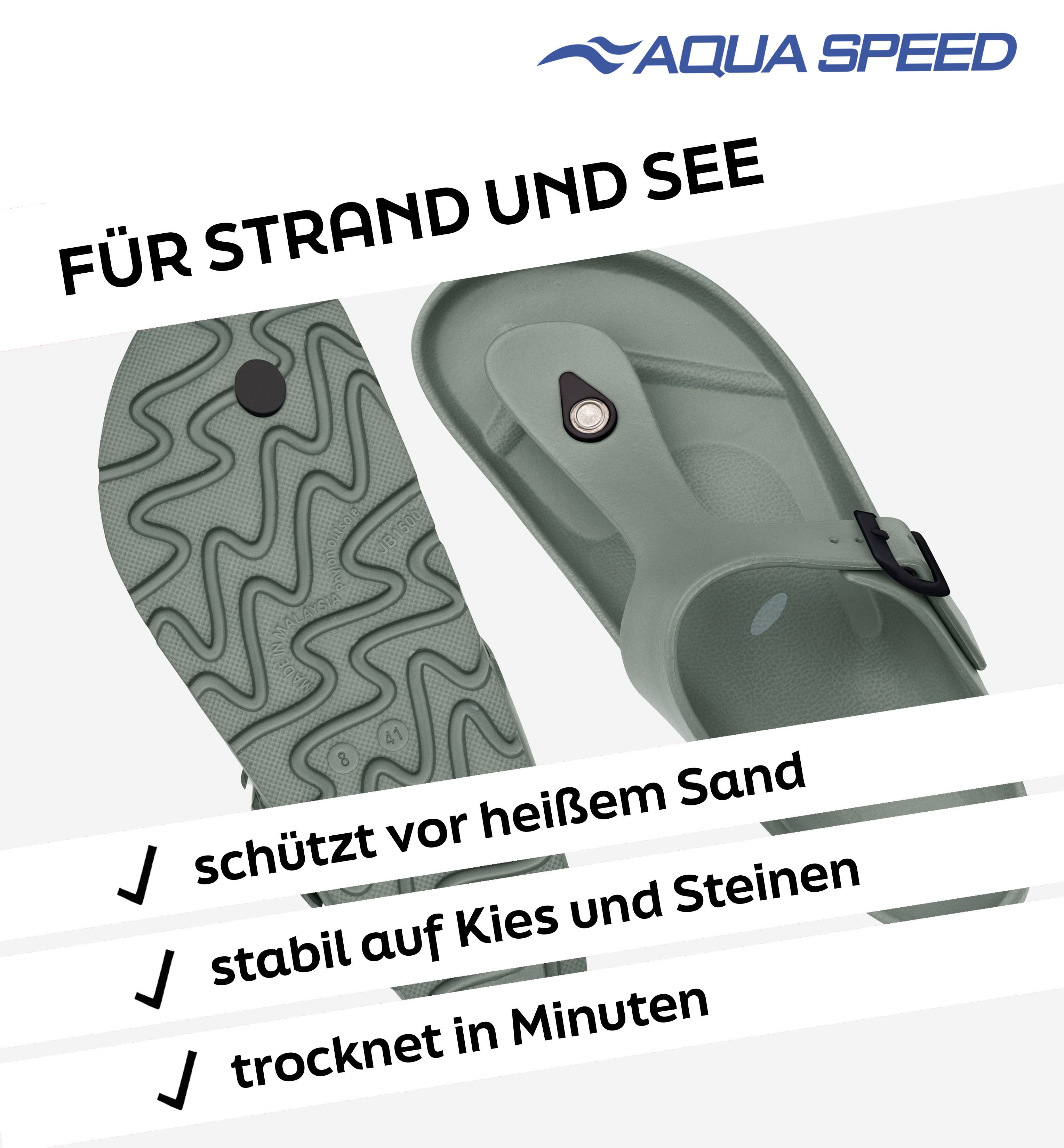 Aqua Speed MONACO Zehentrenner für Damen & Herren Größe 41 Bequem & rutschfest Badezehentrenner (Ultraleichte Badeschuhe für Damen & Herren – bequem & stilvoll) Bequemes Fußbett & flexibles Material für höchsten Tragekomfort
