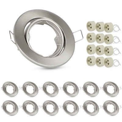 ZMH LED Einbaustrahler 12er mit GU10 Fassungen 30° Spot LED Halogen, ohne Leuchtmittel