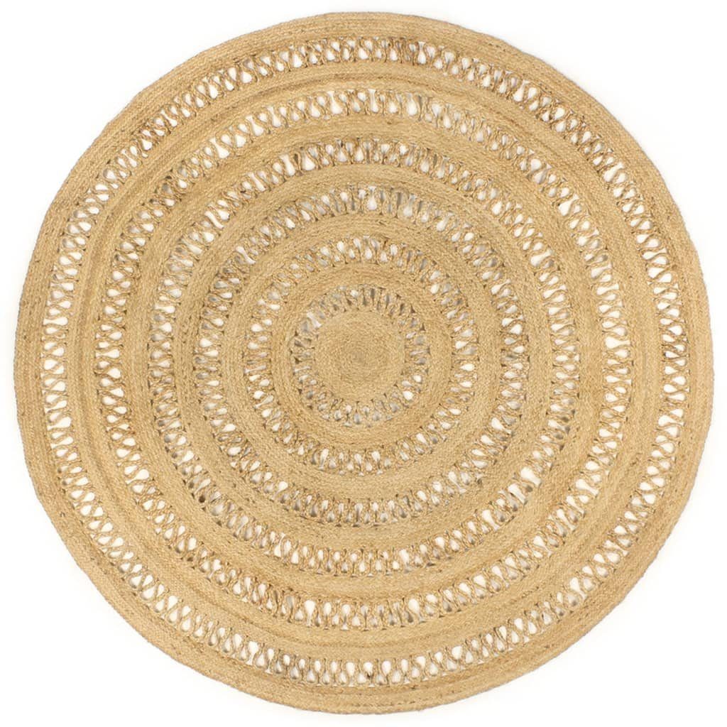 Teppich Teppich Handgefertigt Geflochten Jute 180 cm