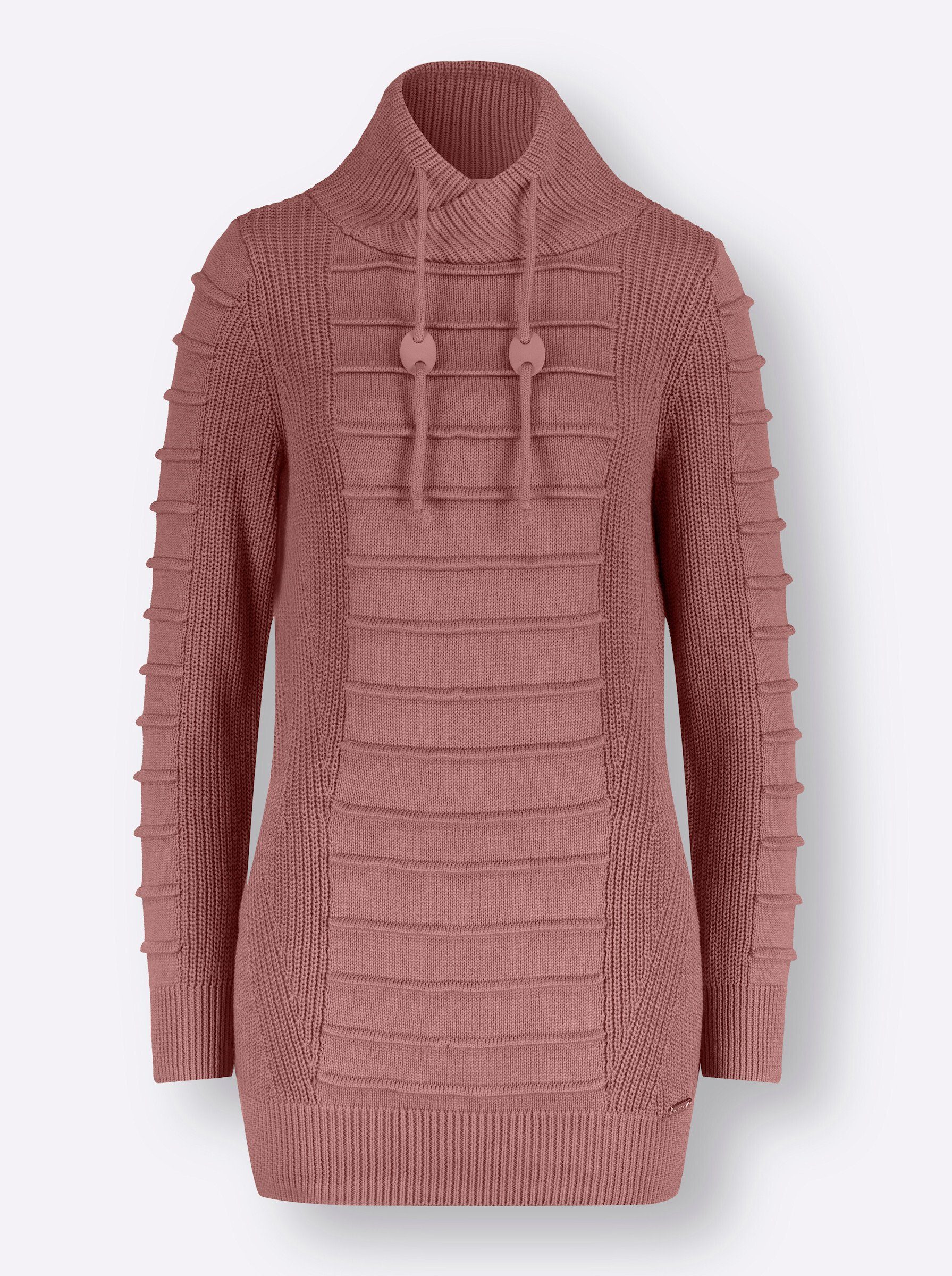 Witt Strickpullover Longpullover Langarm Mustermix gestrickt, Struktur