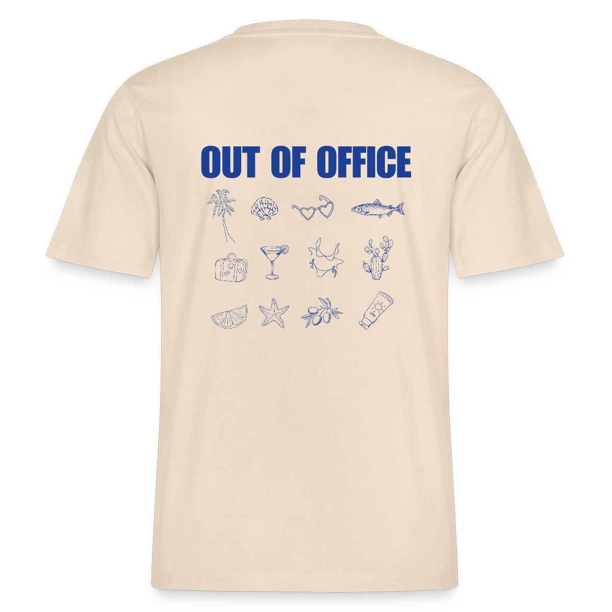 T-Shirt Out of Office Print Urlaub Strandvibes Relaxed Fit Unisex T-Shirt