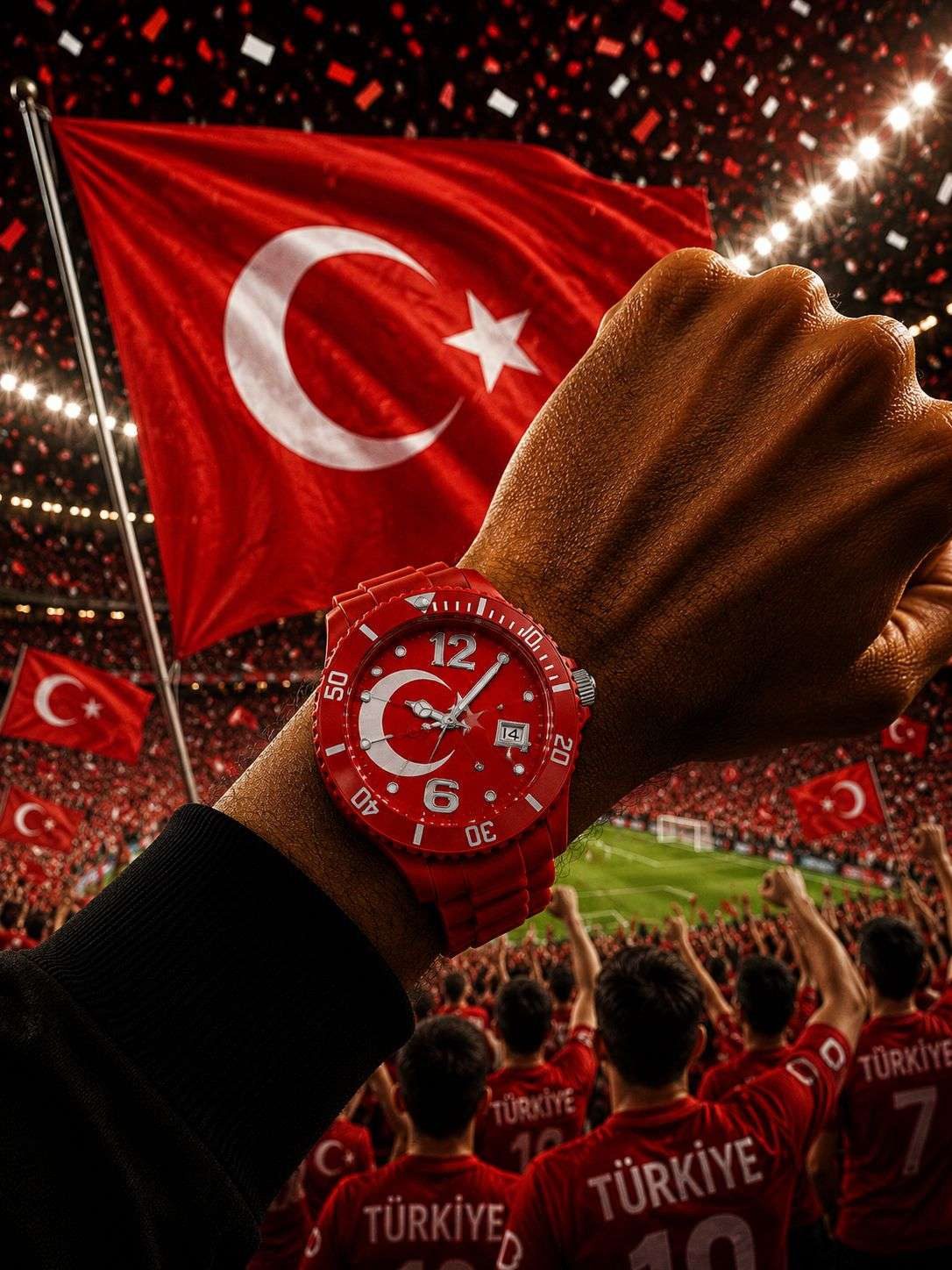 Taffstyle Quarzuhr Fußball WM Fan Armbanduhr Länderflaggen Silikonuhr Quarz Unisex, (Sportliche Fußballuhr mit Länderflaggen und flexiblem Silikonarmband), ideal auch als Geschenk
