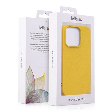 kalibri Handyhülle Hülle für Apple iPhone 15 Pro, Nachhaltige Handy Schutzhülle aus Stroh und Silikon