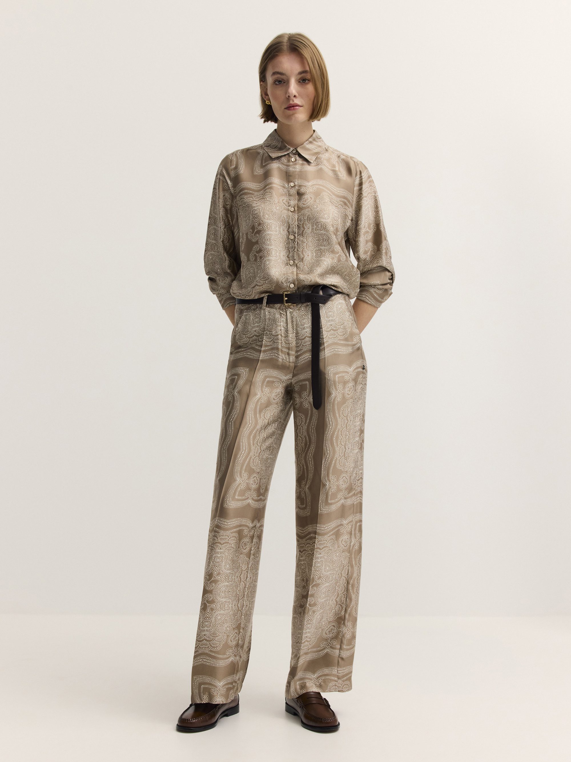 bugatti Stoffhose Modern Fit Modern Fit Viskosehose Grafischer Print