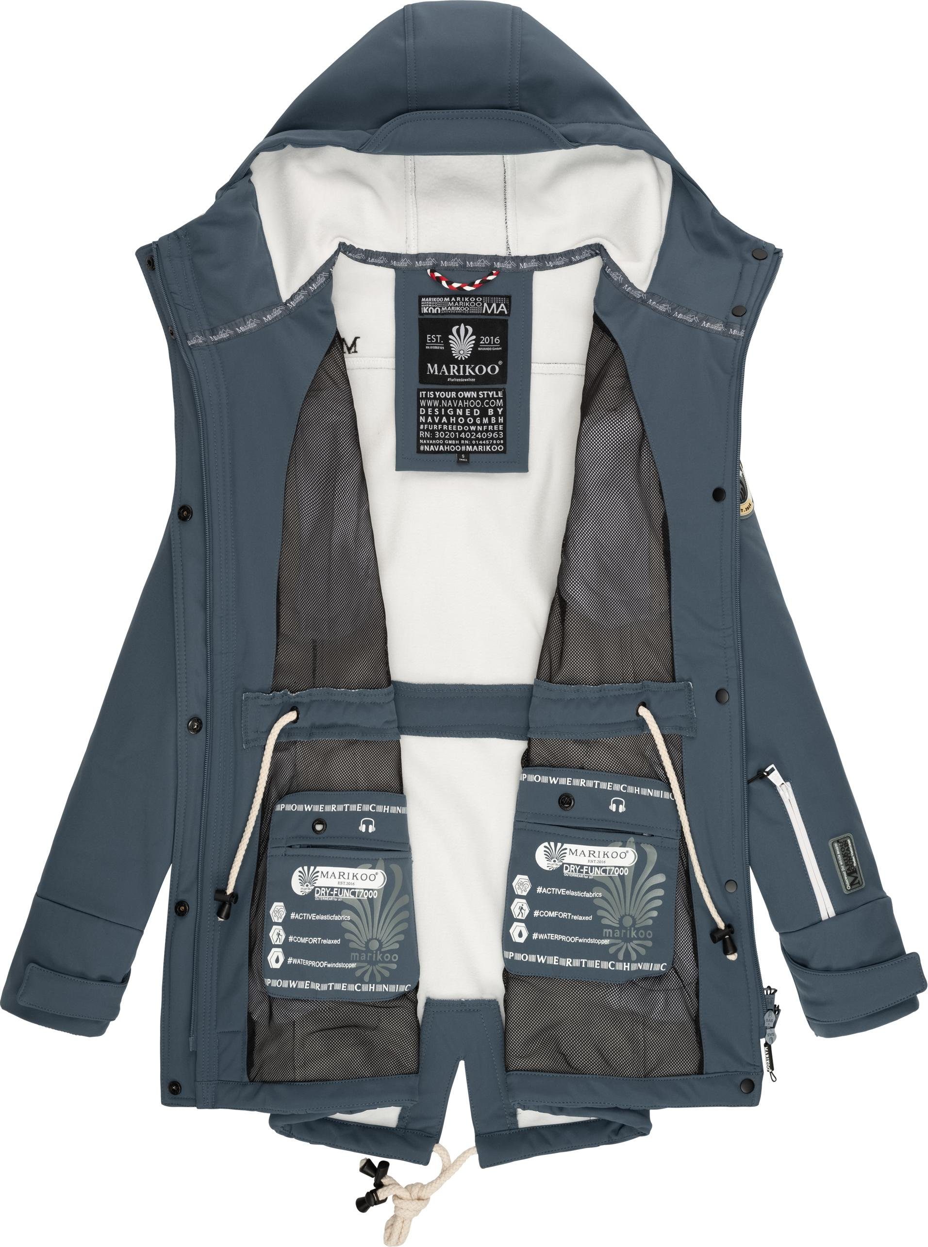 Marikoo Funktionsmantel Zimtzicke Softshell Parka mit Kapuze – Bild 4 von 4
