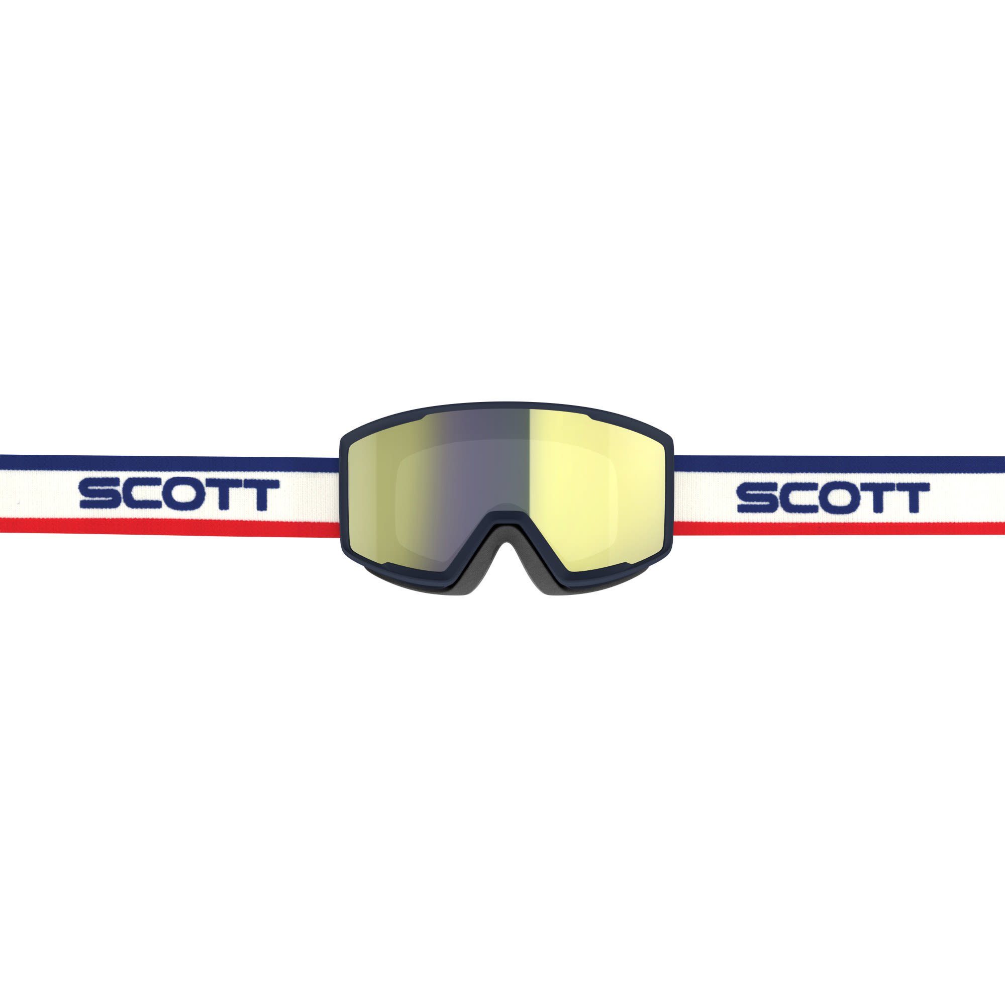 Skibrille Factor Yellow Chrome Blue - Goggle Accessoires Scott Pro Beige Enhancer - Scott