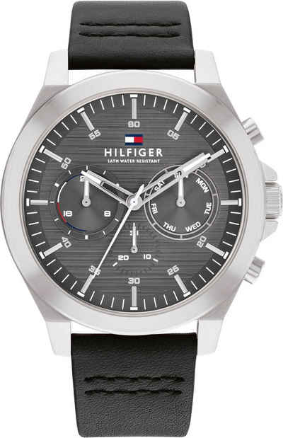 Tommy Hilfiger Multifunktionsuhr CONTEMPORARY, 1710521, Quarzuhr, Armbanduhr, Herrenuhr, Datum, 12/24-Std.-Anzeige, analog