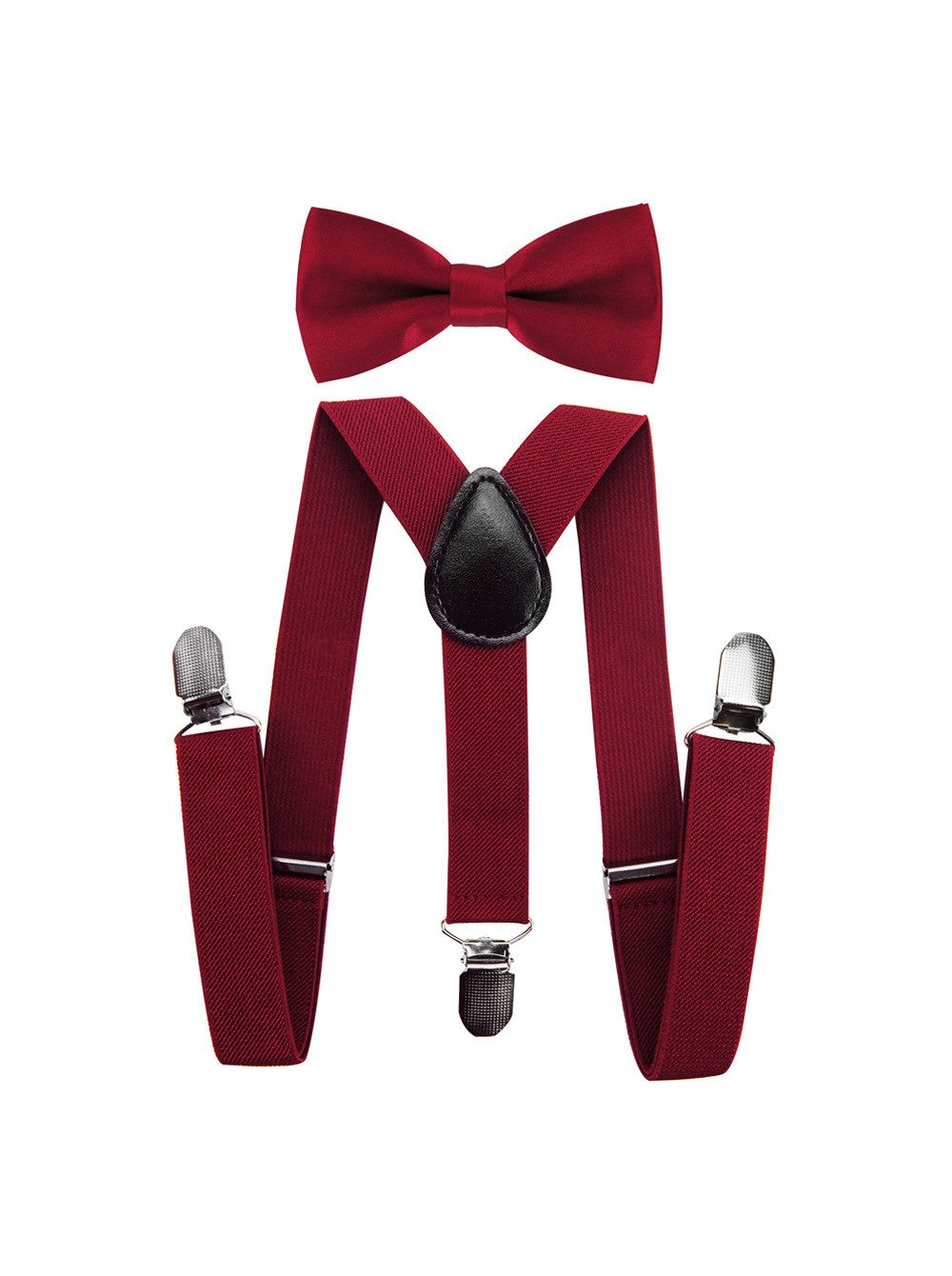 axy Hosenträger Kinder Jungen Hosenträger mit Fliege Set (2-St., 2er Set) für Kinder 1-6 Jahre alt, verstellbar und elastisch