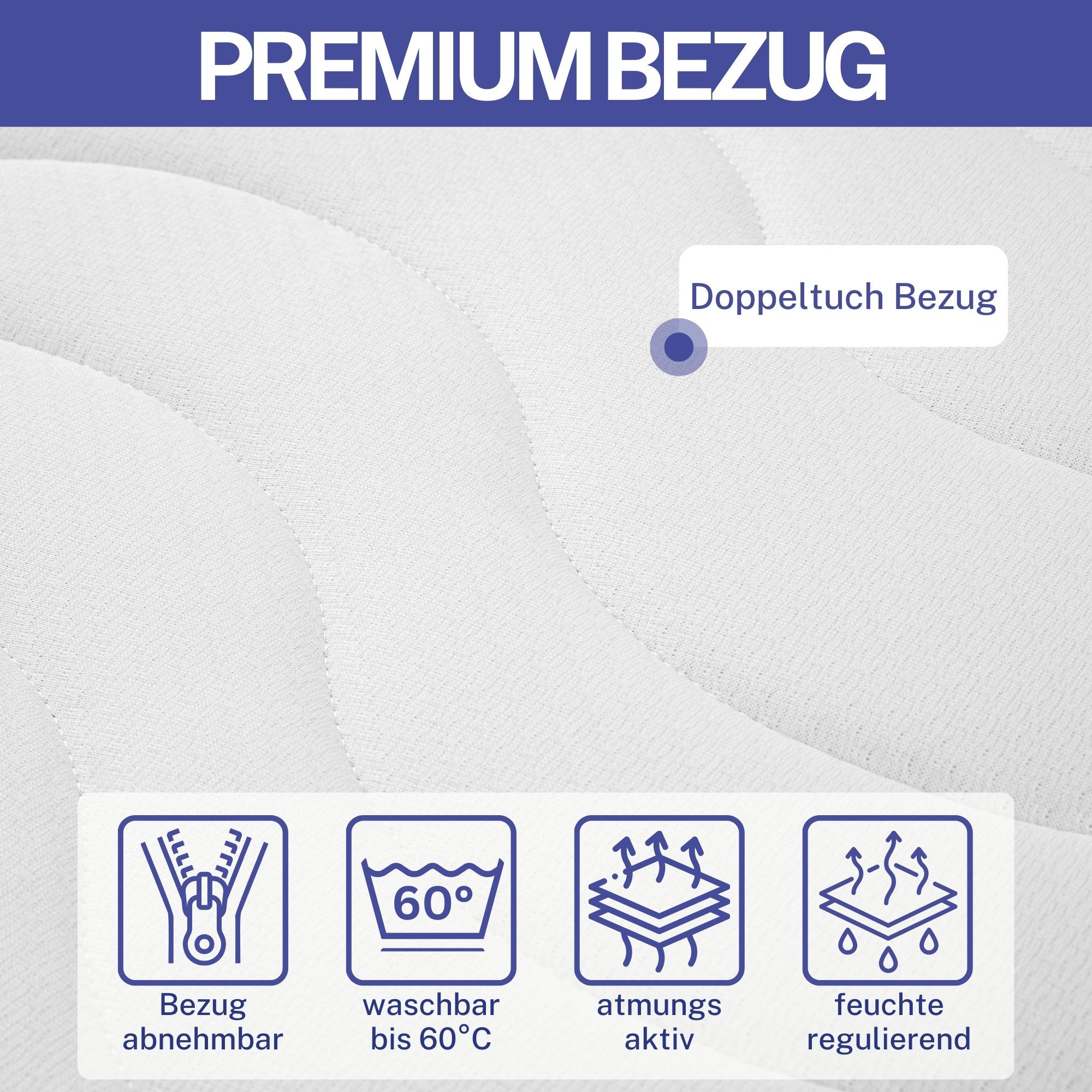Kaltschaummatratze Matratze FLEXX, 25cm hoch, Kaltschaummatratze Schaummatratze H2 H3, Arensberger, 25 cm hoch, (Matratze 90 x 200 cm), wendbar mit 7 Zonen & Memoryschaum Memoryfoam, atmungsaktiv, 90x200cm