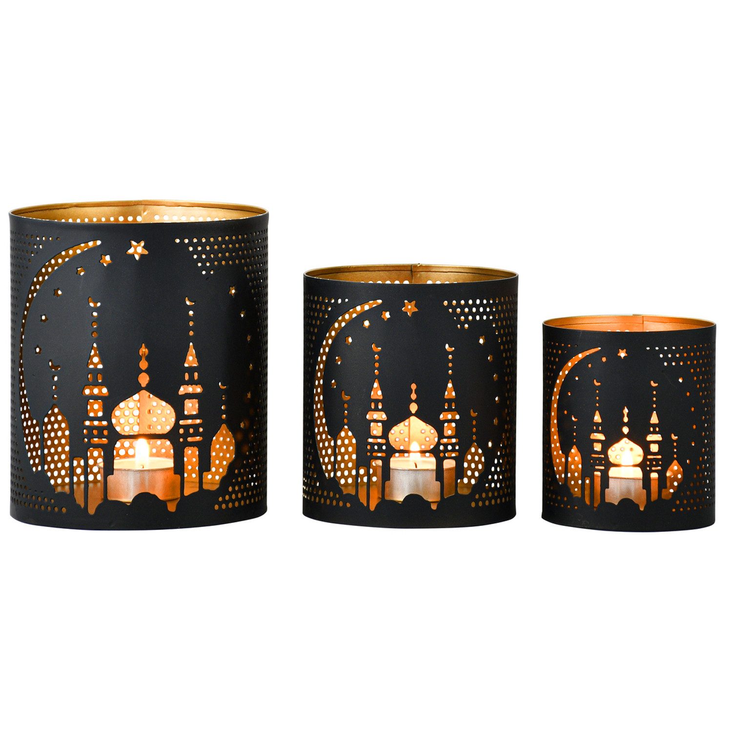 Marrakesch Orient & Mediterran Interior Teelichthalter 3er Set muslimische günstig online kaufen