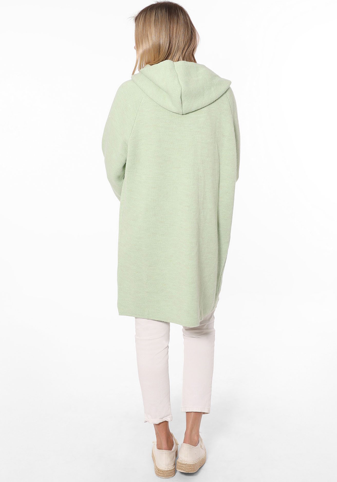 Zwillingsherz Strickjacke Langarm, bequem, Taschen, One Size, ohne Verschluss, Kapuze