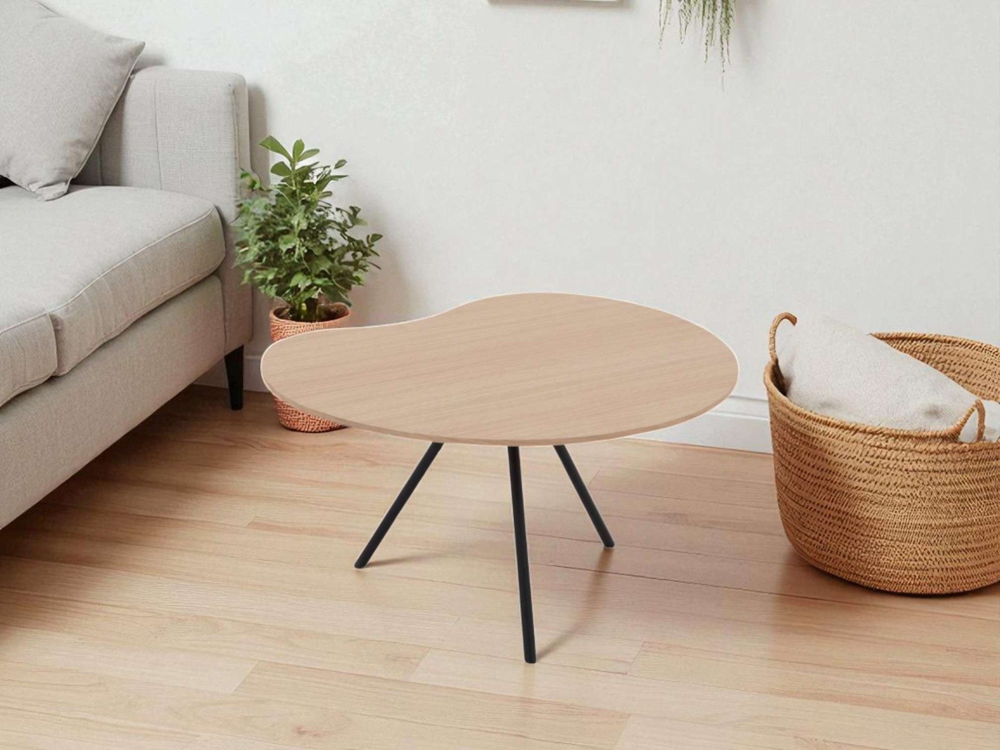 Home affaire Couchtisch Arendal, Tisch, Satztisch, Kaffeetisch, Sofatisch (1-St), Tischplatte mit Echtholzfurnier aus Eiche, Gestell aus Metall, FSC®