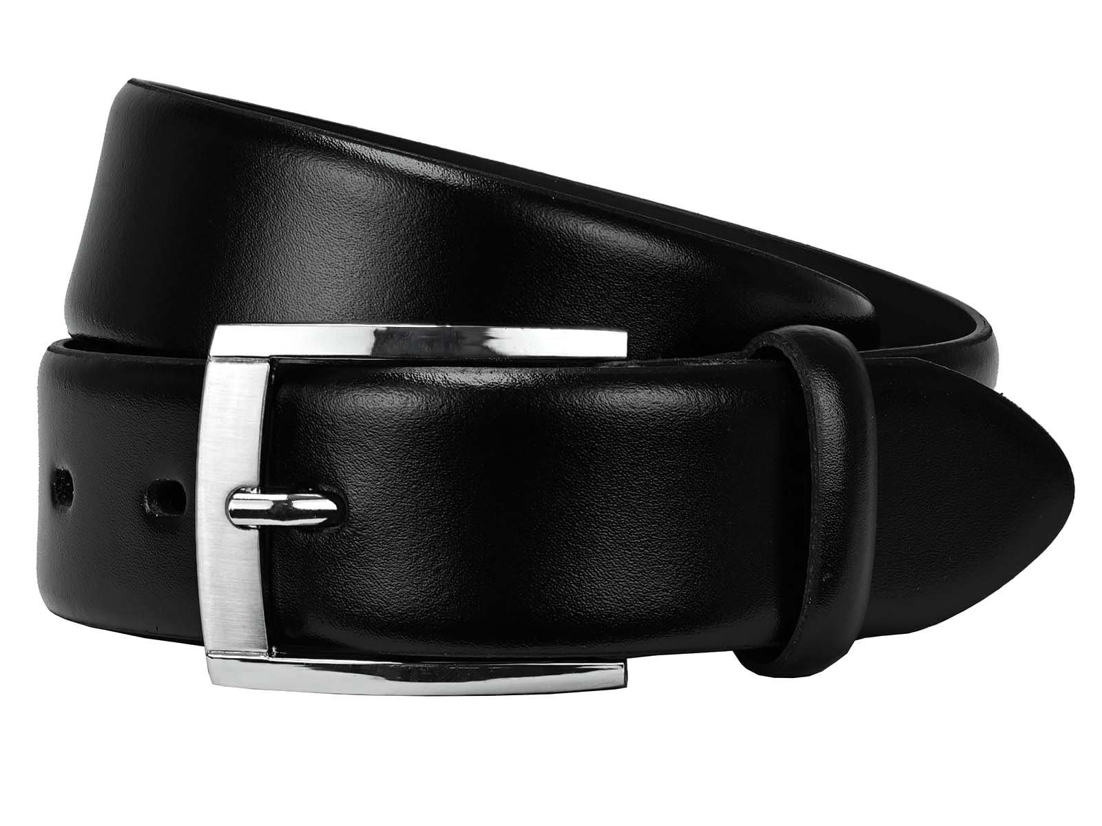 LLOYD Men’s Belts Ledergürtel LLOYD-Herren-Ledergürtel 35 mm Dorn-Schließe black