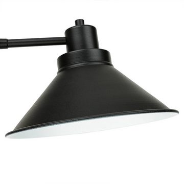 Licht-Erlebnisse Wandleuchte SIMONA, ohne Leuchtmittel, Wandlampe Schwarz Metall E27 Industrie Stil Arbeitszimmer