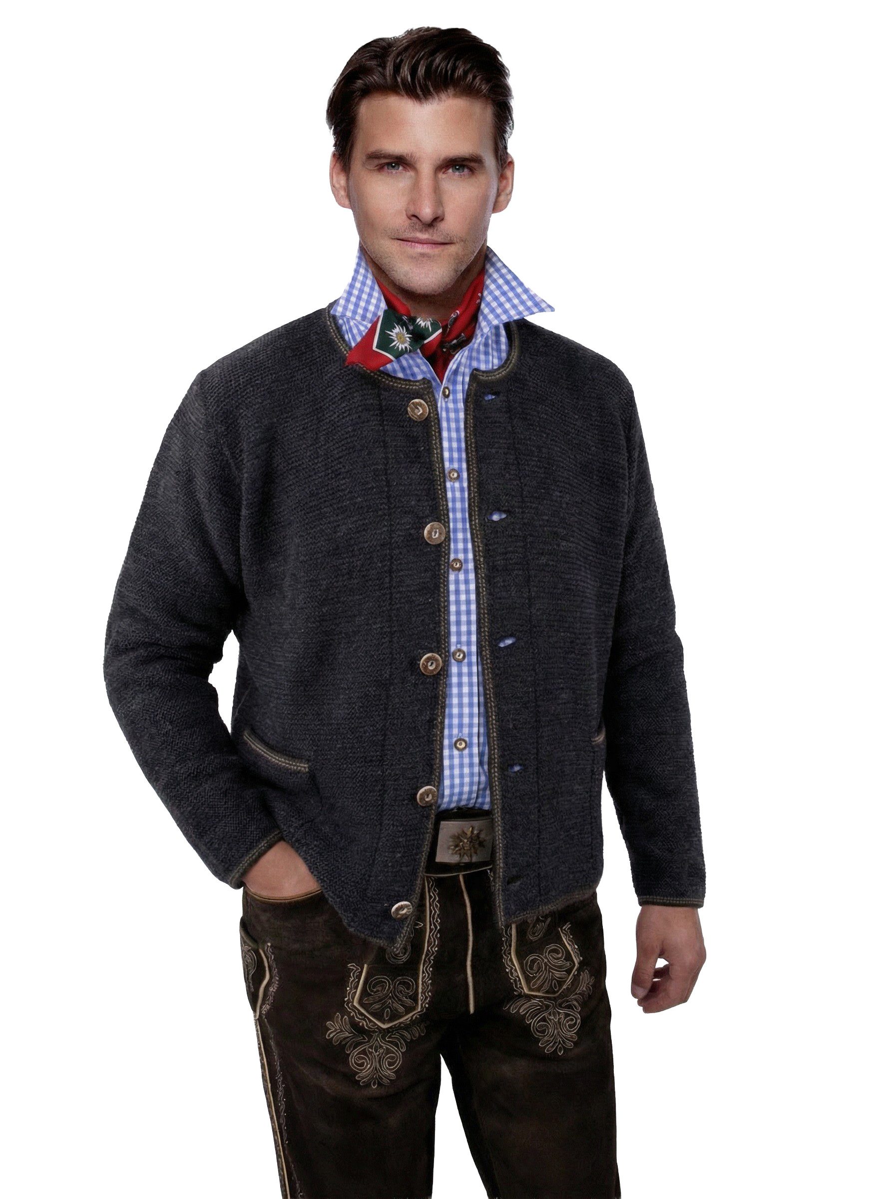 Moschen-Bayern Trachtenstrickjacke Trachtenjacke Herren Trachtenstrickjacke Trachtenjanker Strickjacke