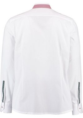 OS-Trachten Trachtenhemd Adito Langarmhemd mit Hirsch-Stickerei auf der Brusttasche