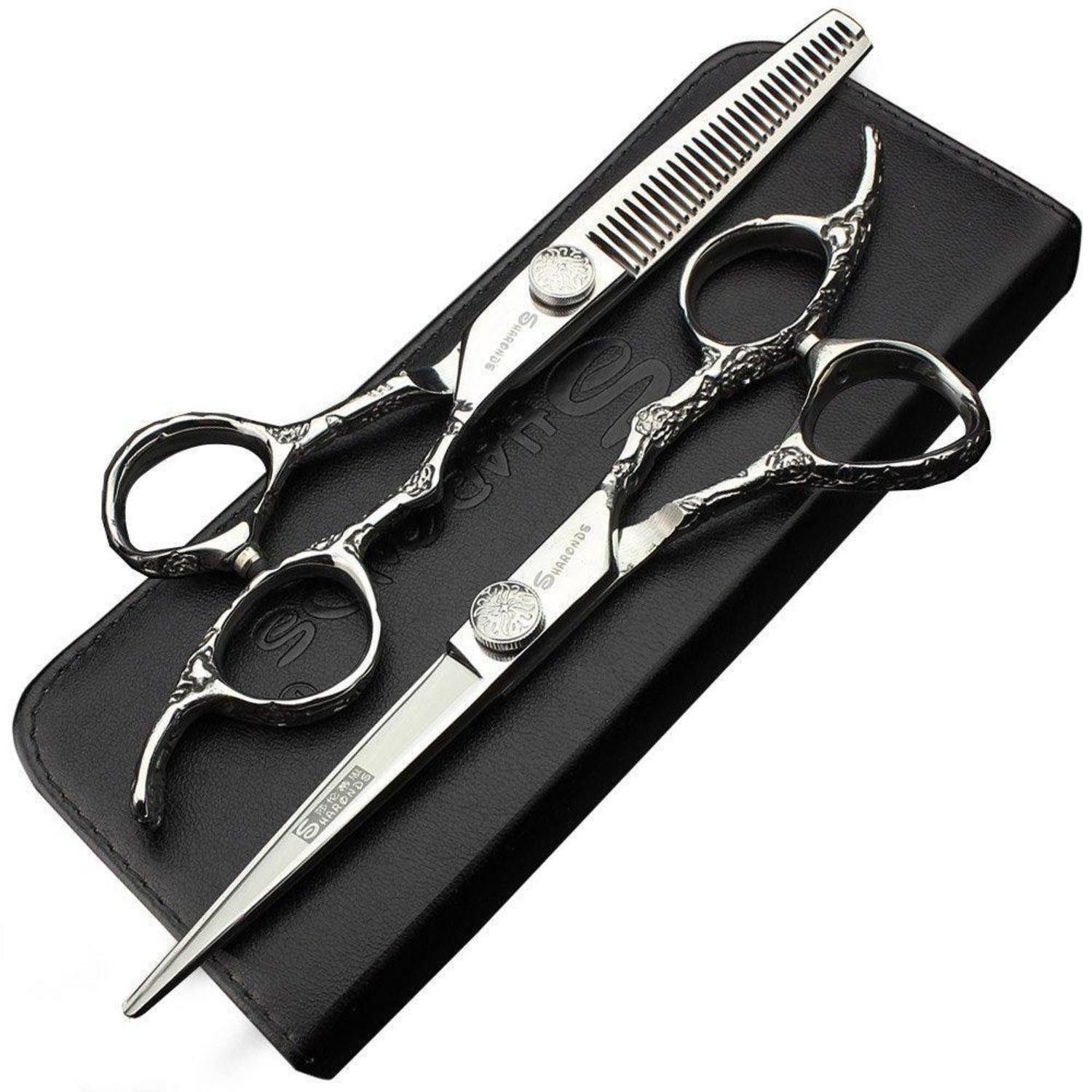 LuxusKollektion Haarschere Haarschere Set 6 Zoll 2 Stück Rose Ergonomisch