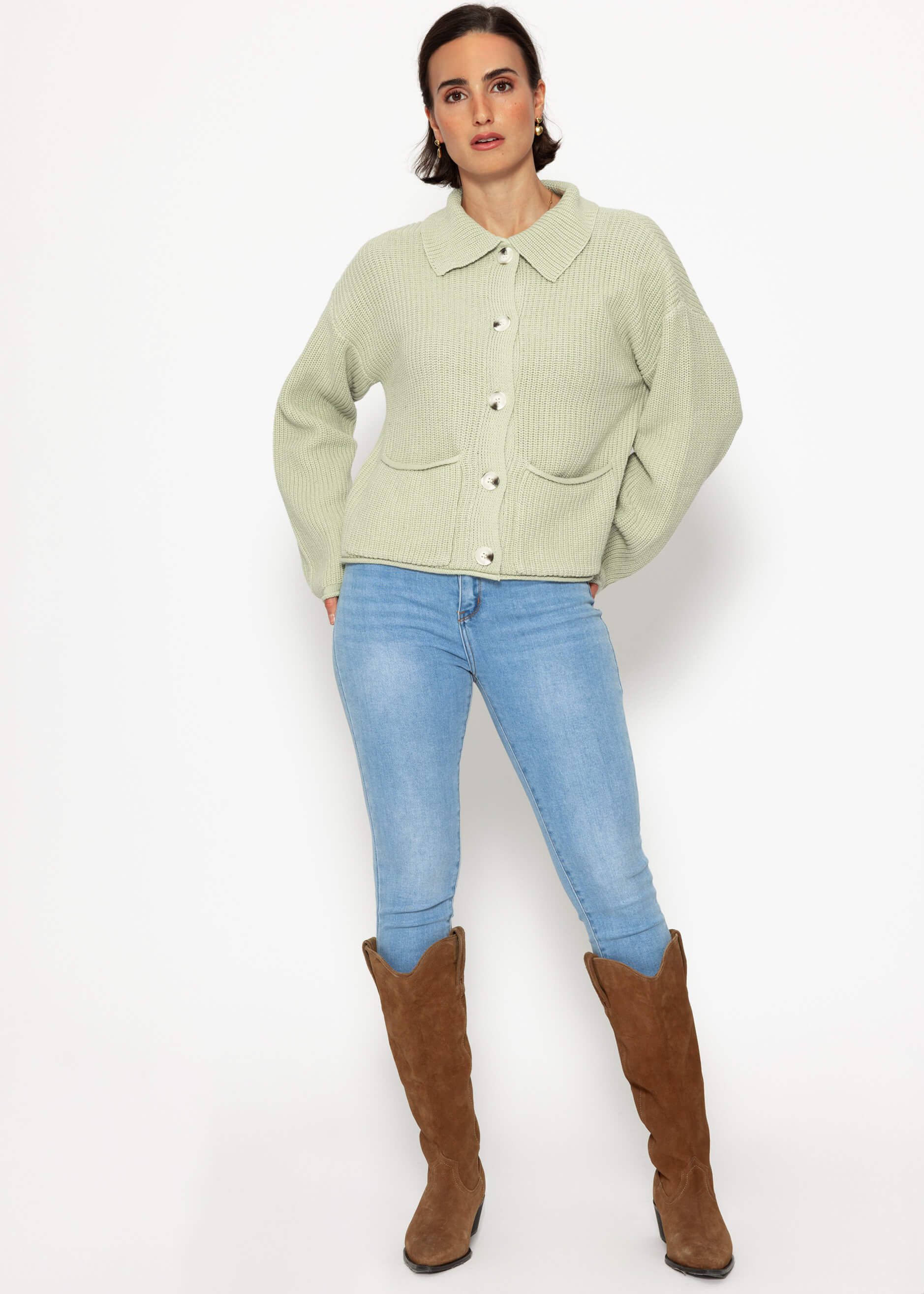 SASSYCLASSY Cardigan Oversize Strickjacke Damen mit günstig online kaufen