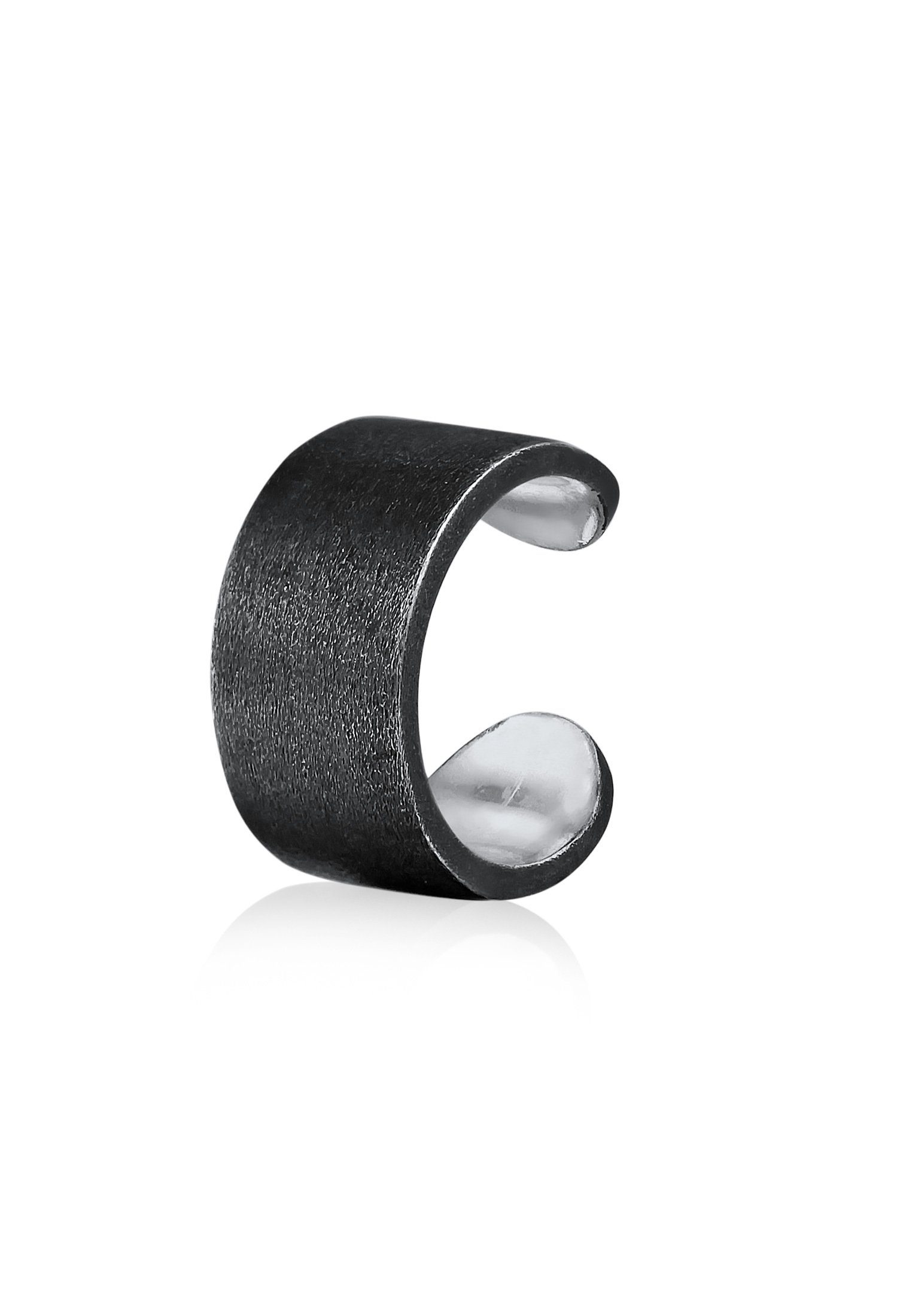 Kuzzoi Ohrklemme Herren Single Earcuff Basic Glanz 925 Silber