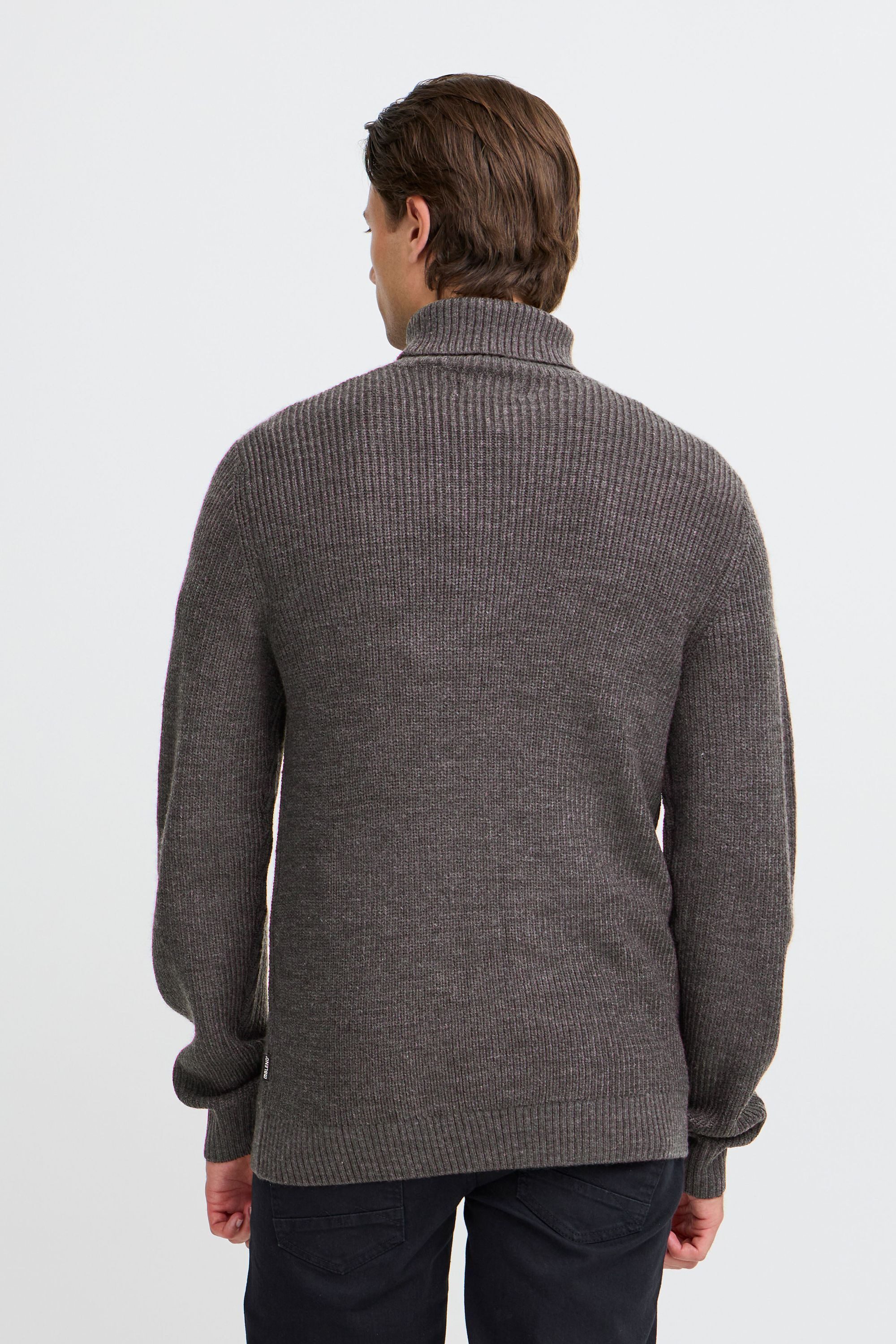 Blend Strickpullover BHPullover Klassischer Grobstrickpullover mit Rollkragen