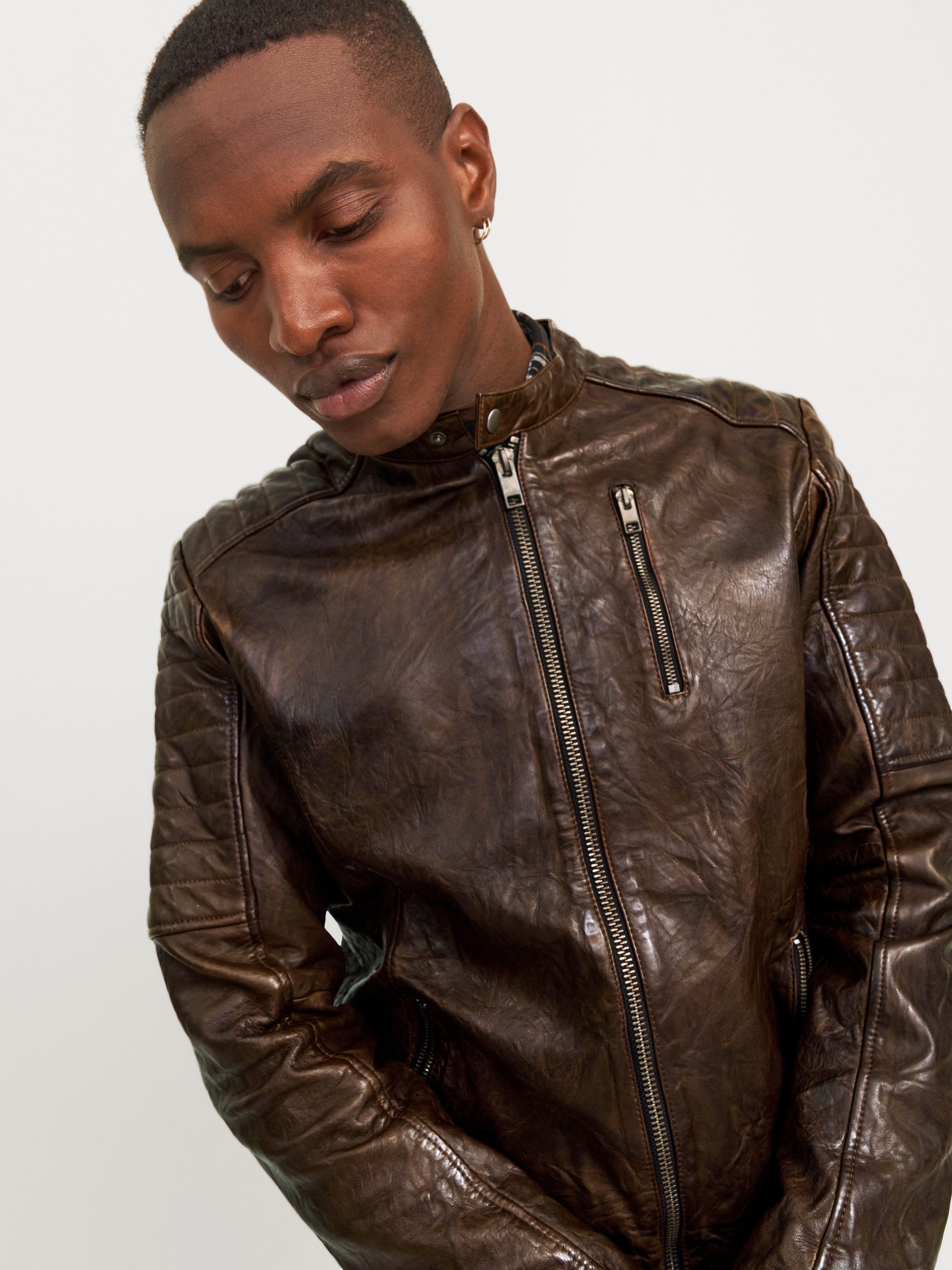 Jack & Jones Lederjacke JJERICHARD LEATHER JACKET NOOS günstig online kaufen