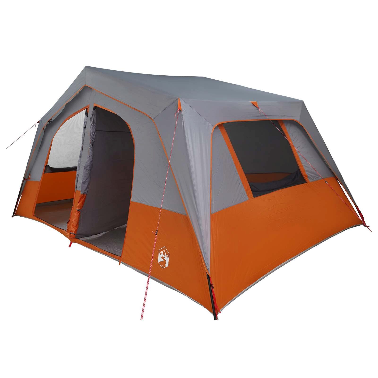 vidaXL Kuppelzelt Familienzelt Grau und Orange 533 x 312 x 230 cm, (1 tlg)