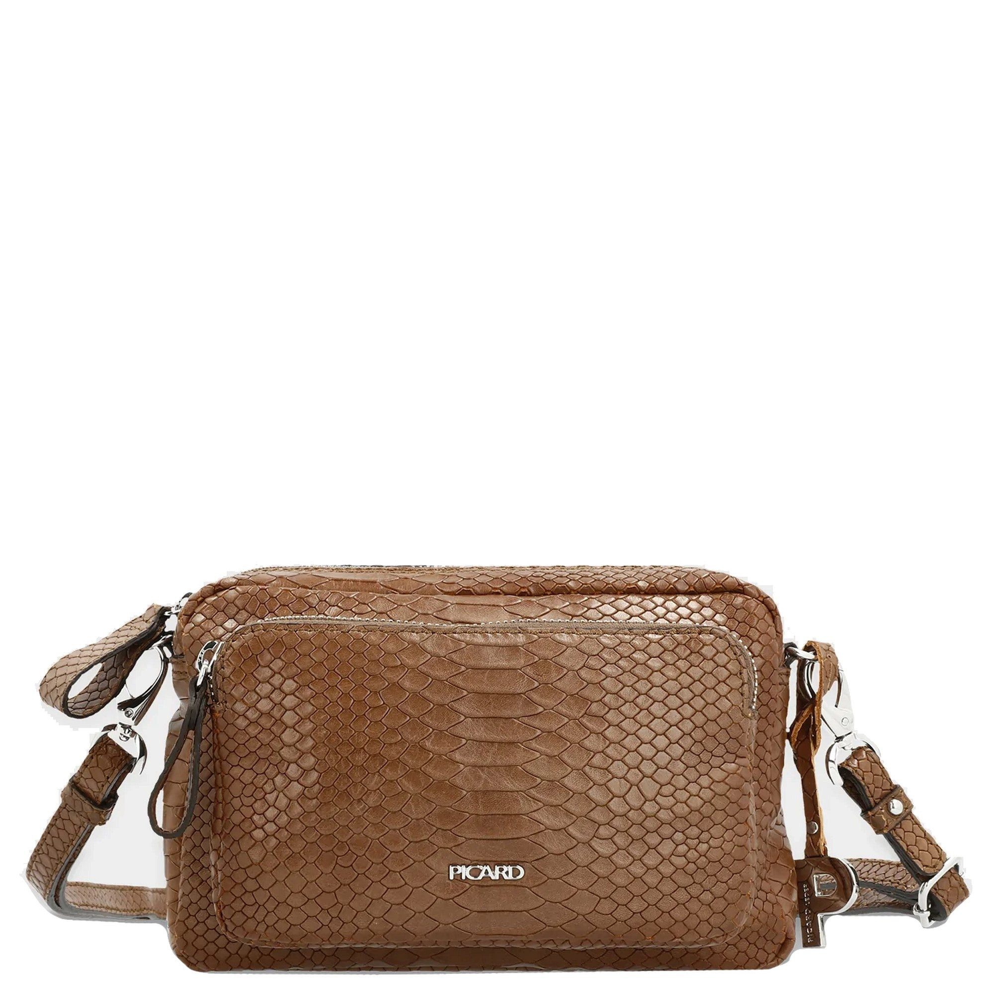 Umhängetasche Awesome - Schultertasche 22 cm Rindsleder (earth)