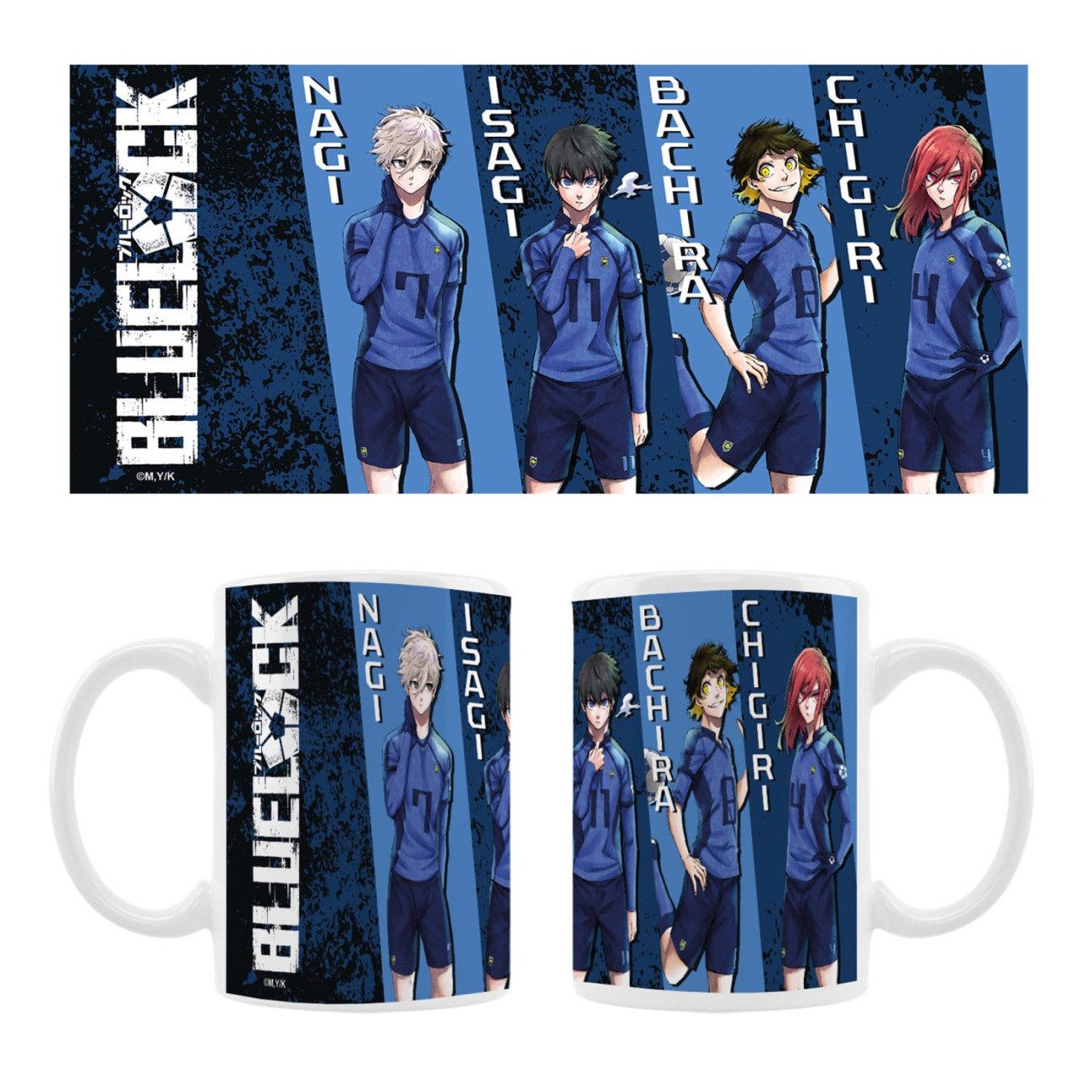 Sakami Merchandise Tasse Blue Lock Keramiktasse Nagi, Isagi, Bachira & Chigiri