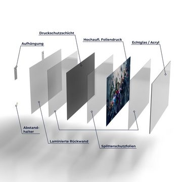 DEQORI Glasbild 'Avengers Gruppen Collage', 'Avengers Gruppen Collage', Glas Wandbild Bild schwebend modern