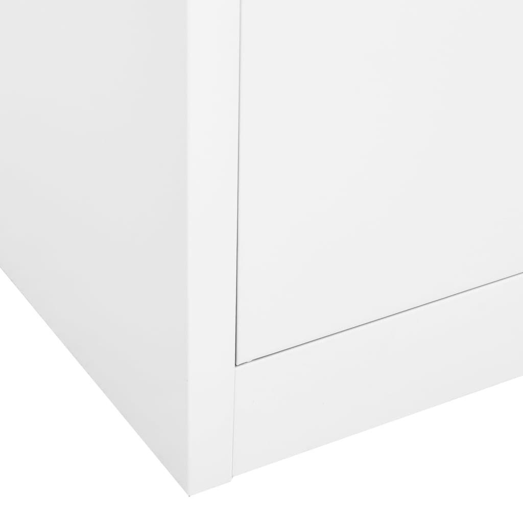 cm 90x40x180 (1-St) Weiß Büroschrank Fächerschrank Stahl vidaXL