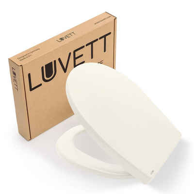 LUVETT Туалет-Sitz Farben (Komplett-Set, Inklusive 3 Befestigungsarten), mit Original SoftClose® Absenkautomatik, Duroplast