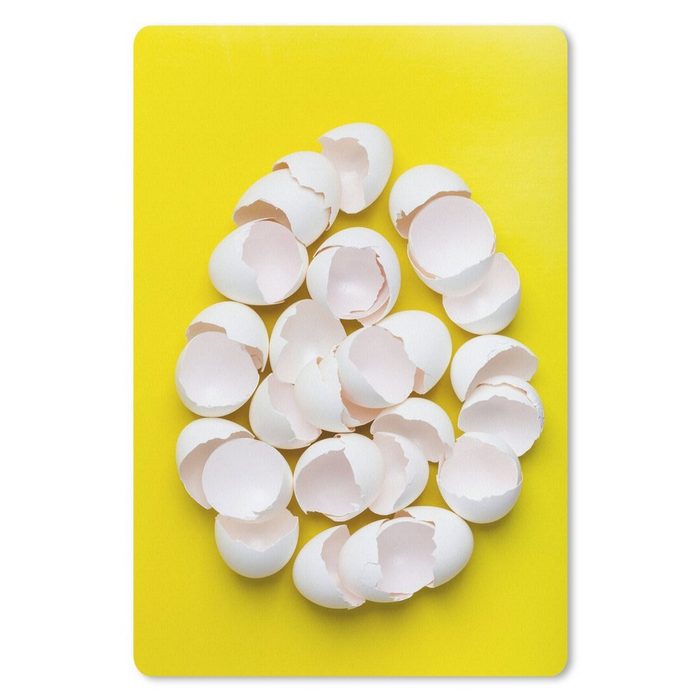 MuchoWow Mauspad Ei-Form mit zerbrochenen weißen Eiern neues Leben Zerbrechlichkeit (1-St) Gaming Mousepad Büro 18x27 cm Mausunterlage
