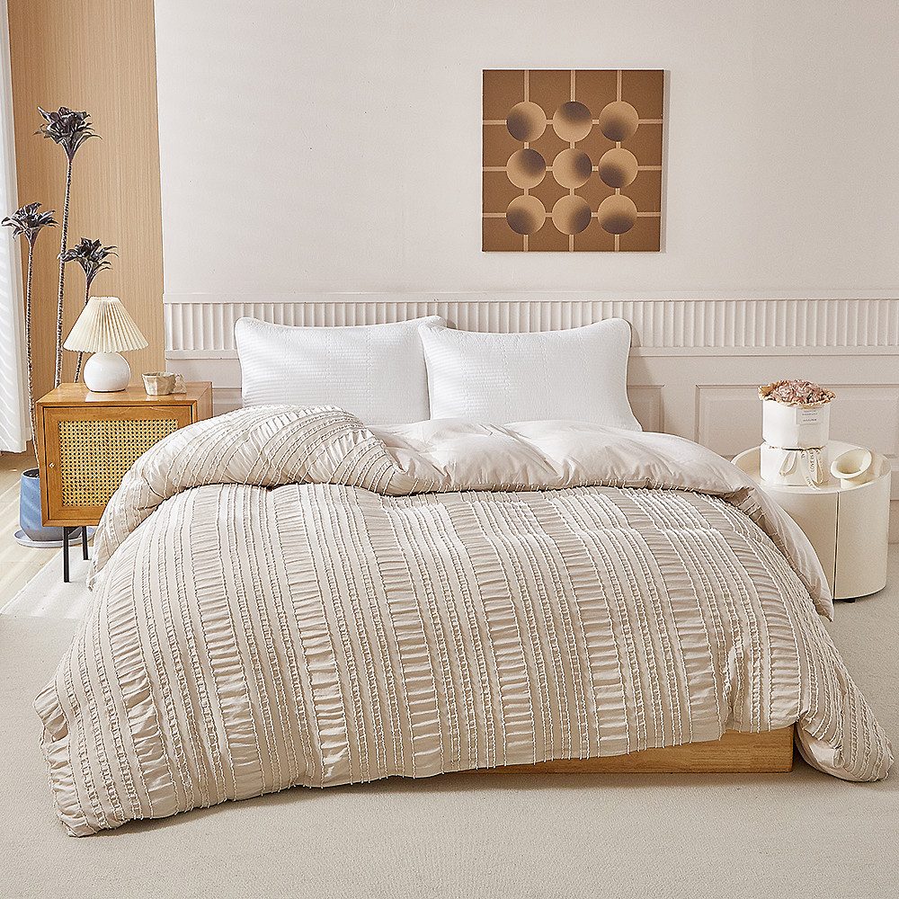 BYSURE Bettwäsche, Getuftet Streifen Boho Bettwäsche günstig online kaufen