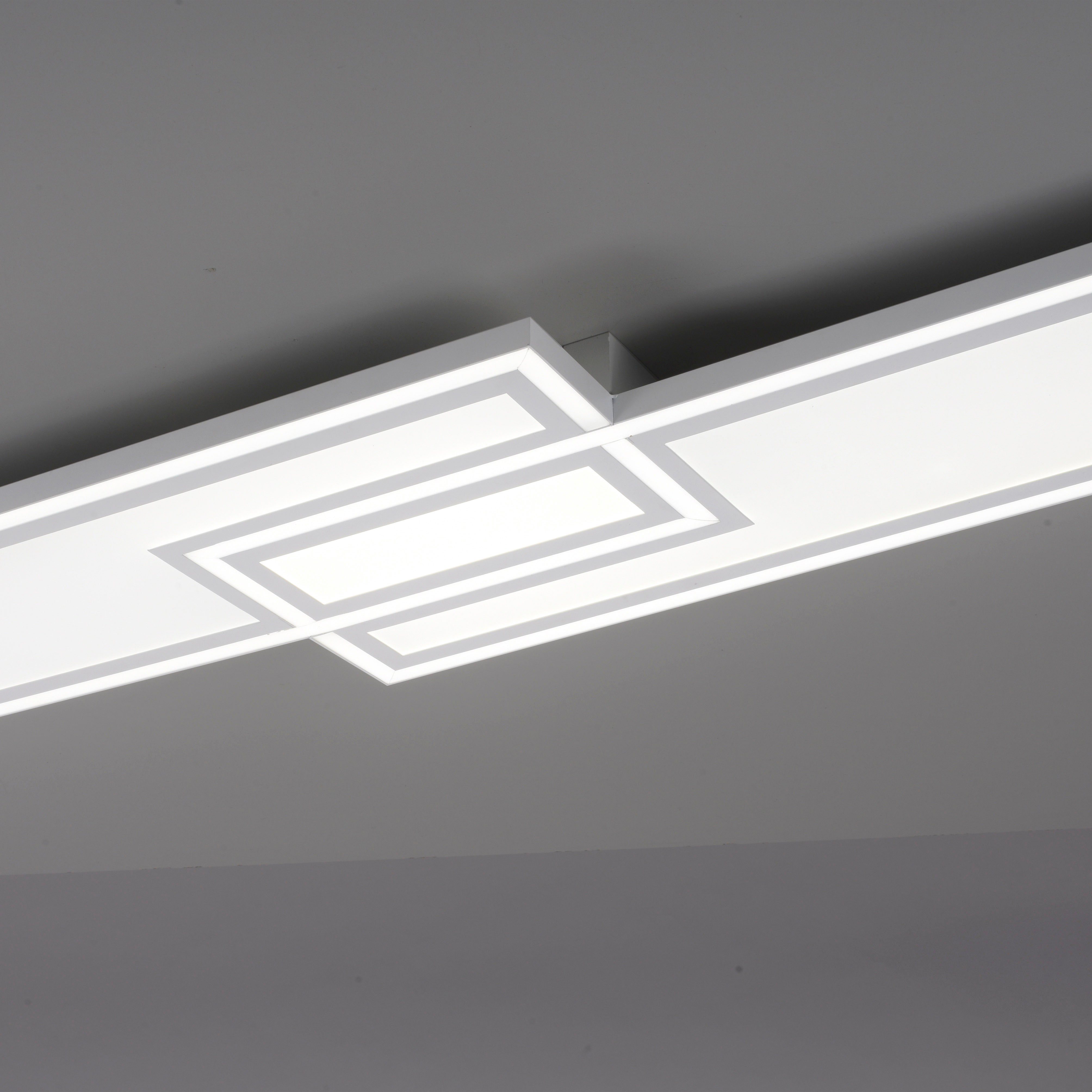 JUST LIGHT Deckenleuchte EDGING, LED fest integriert, warmweiß - kaltweiß, LED, CCT - über Fernbedienung, dimmbar über Fernbedienung
