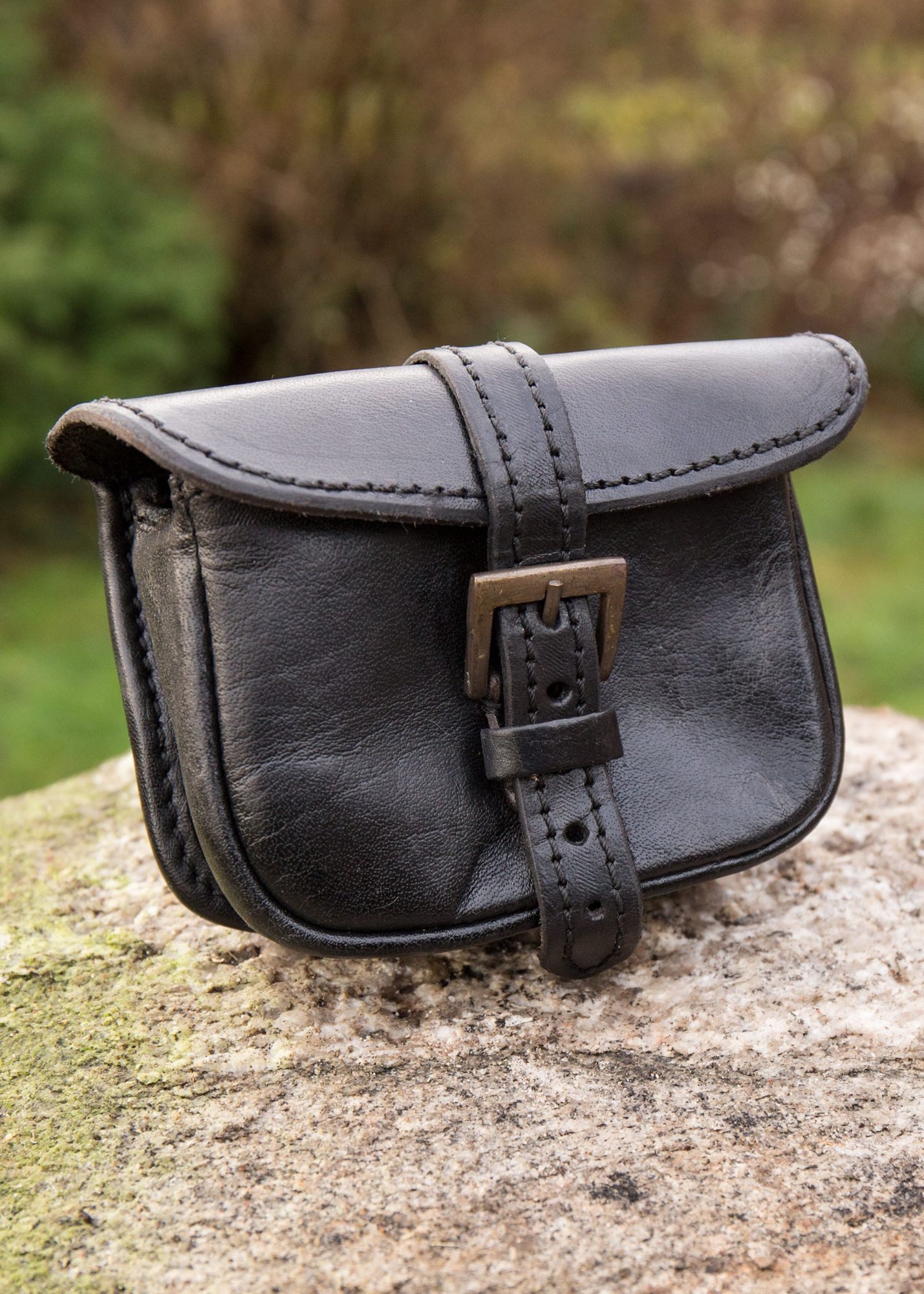 Epic Armoury Kostüm Ledertasche Warrior in schwarz, Gr. L