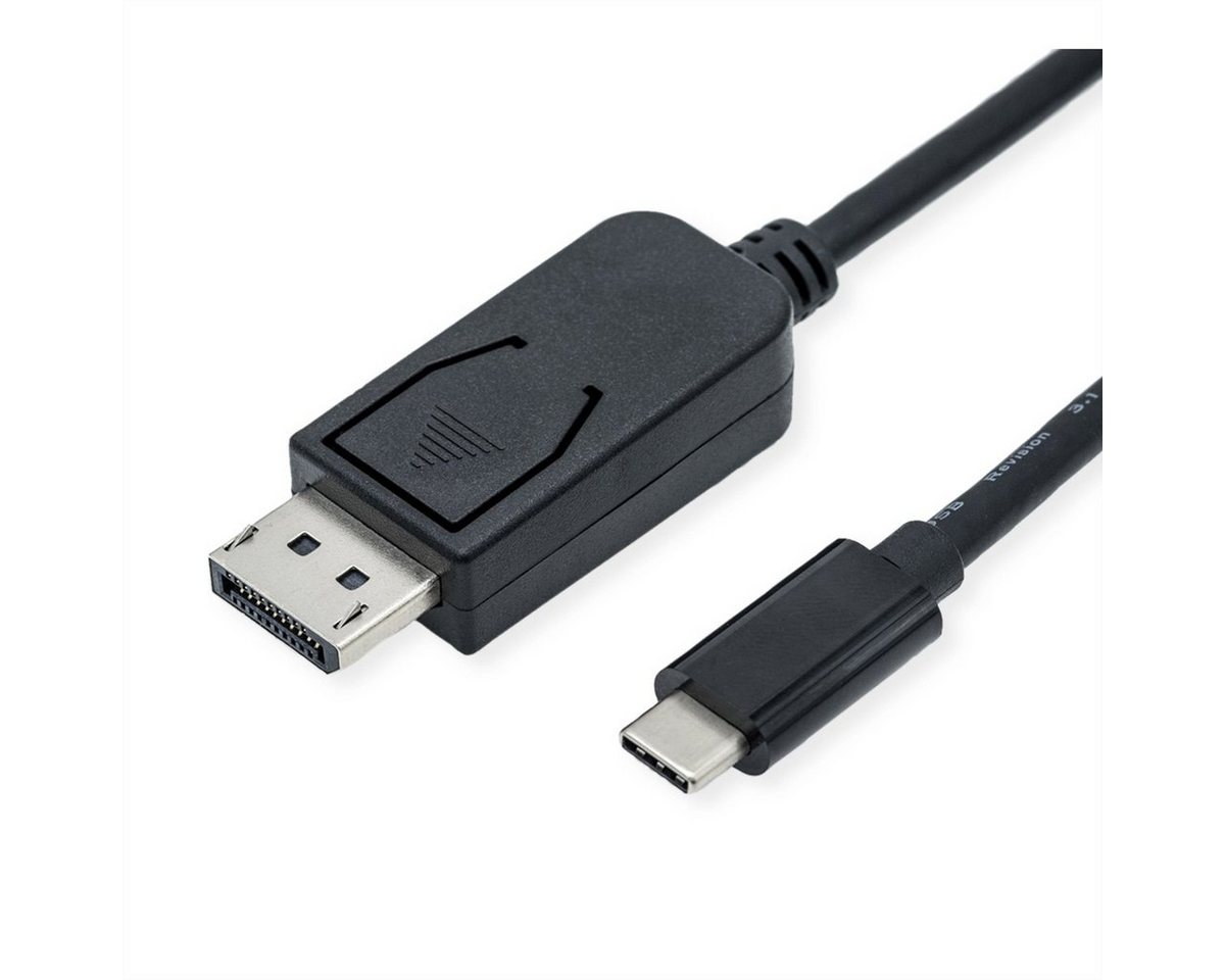 ROLINE USB Typ C - DisplayPort Adapterkabel, v1.4, ST/ST Audio- & Video-Adapter USB Typ C (USB-C) Männlich (Stecker) zu DisplayPort Männlich (Stecker), 100.0 cm