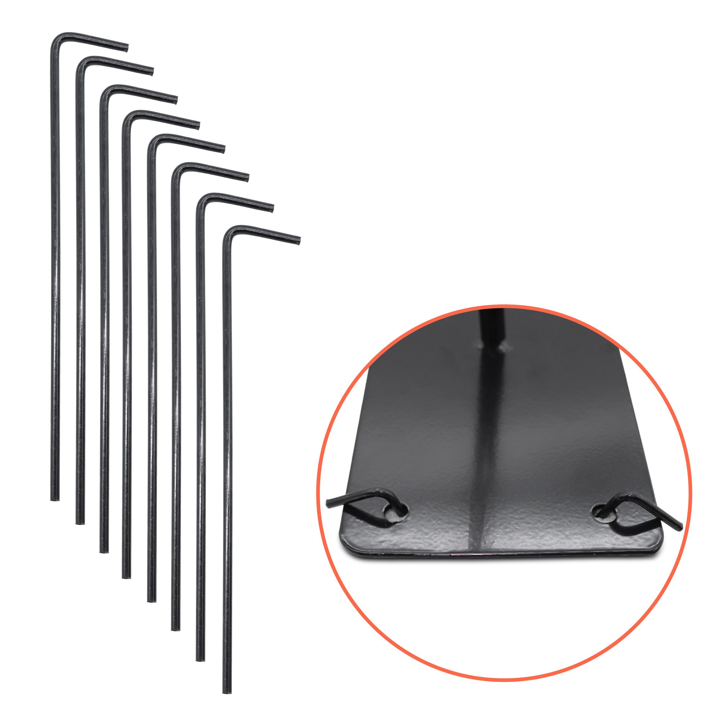 Spetebo Gartenstecker Leuchtstern 2er Set für Außen mit Timer 125 cm + 90 cm (Set, 1-St., 1) mit Timer Funktion (6 Stunden AN / 18 Stunden AUS) – Bild 5 von 5