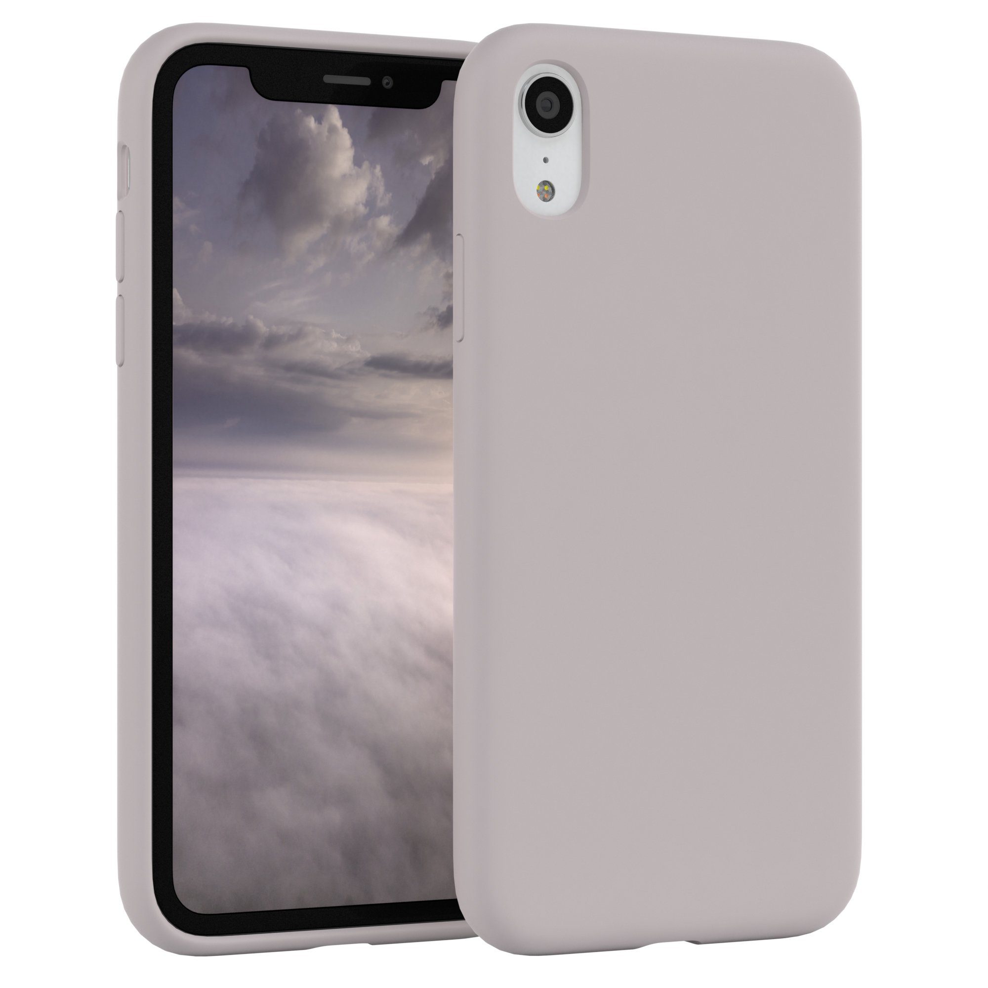 EAZY CASE Handyhülle Premium Silikon Case für Apple iPhone XR 6,1 Zoll, Hülle Bumper Case Slimcover mit Displayschutz Silikonhülle Altrosa