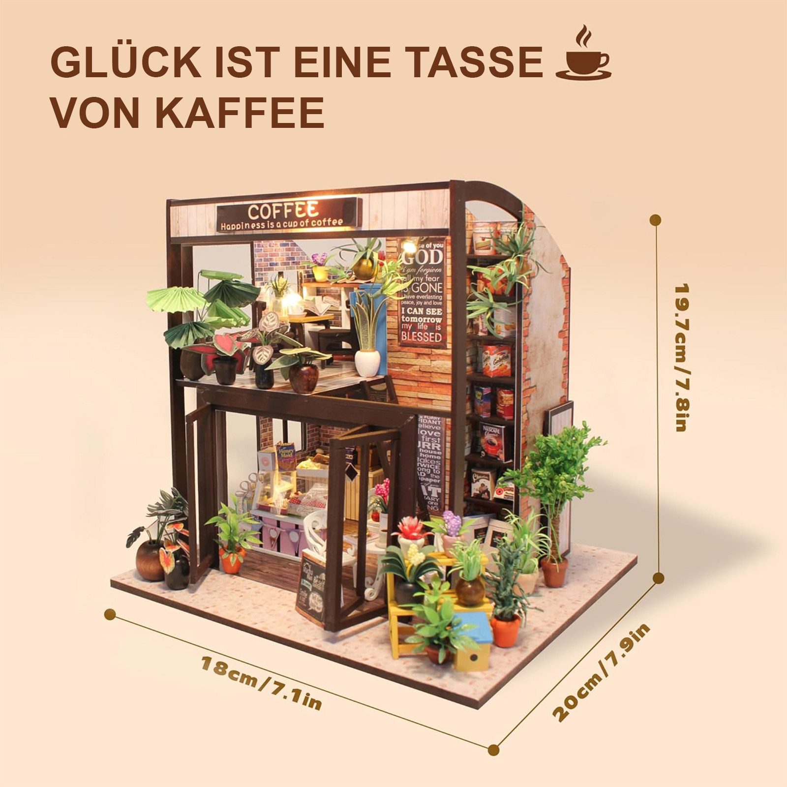 REDOM 3D-Puzzle DIY Miniaturhaus mit LED-Licht günstig online kaufen