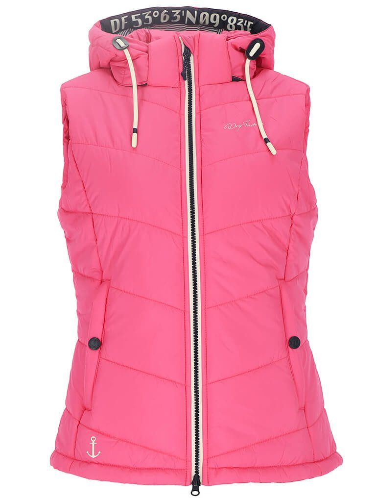 Dry Fashion Steppweste Damen Weste Rügen mit abnehmbarer Kapuze und taillie günstig online kaufen