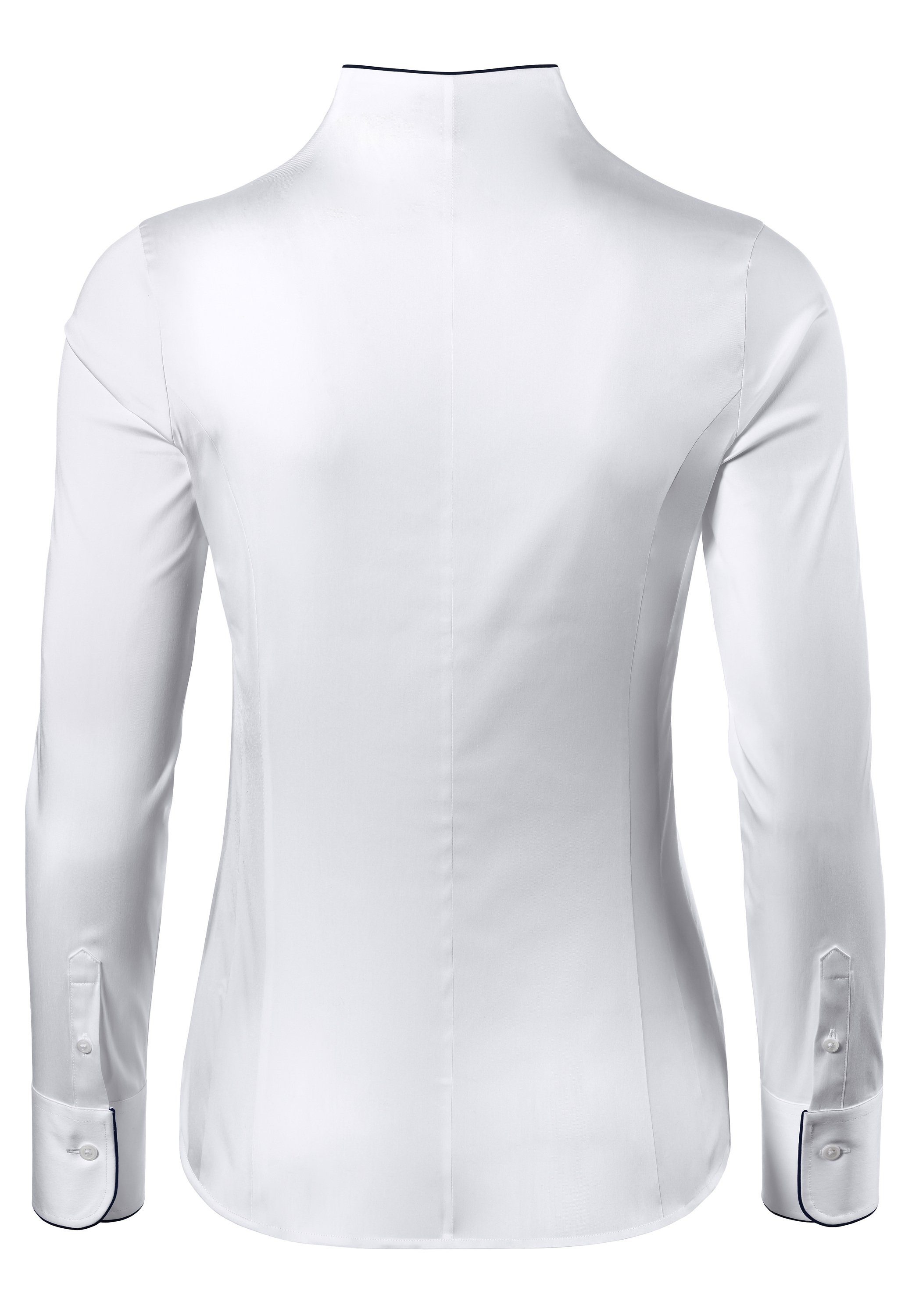 Vincenzo Boretti Klassische Bluse tailliert stretch Kelchkragen