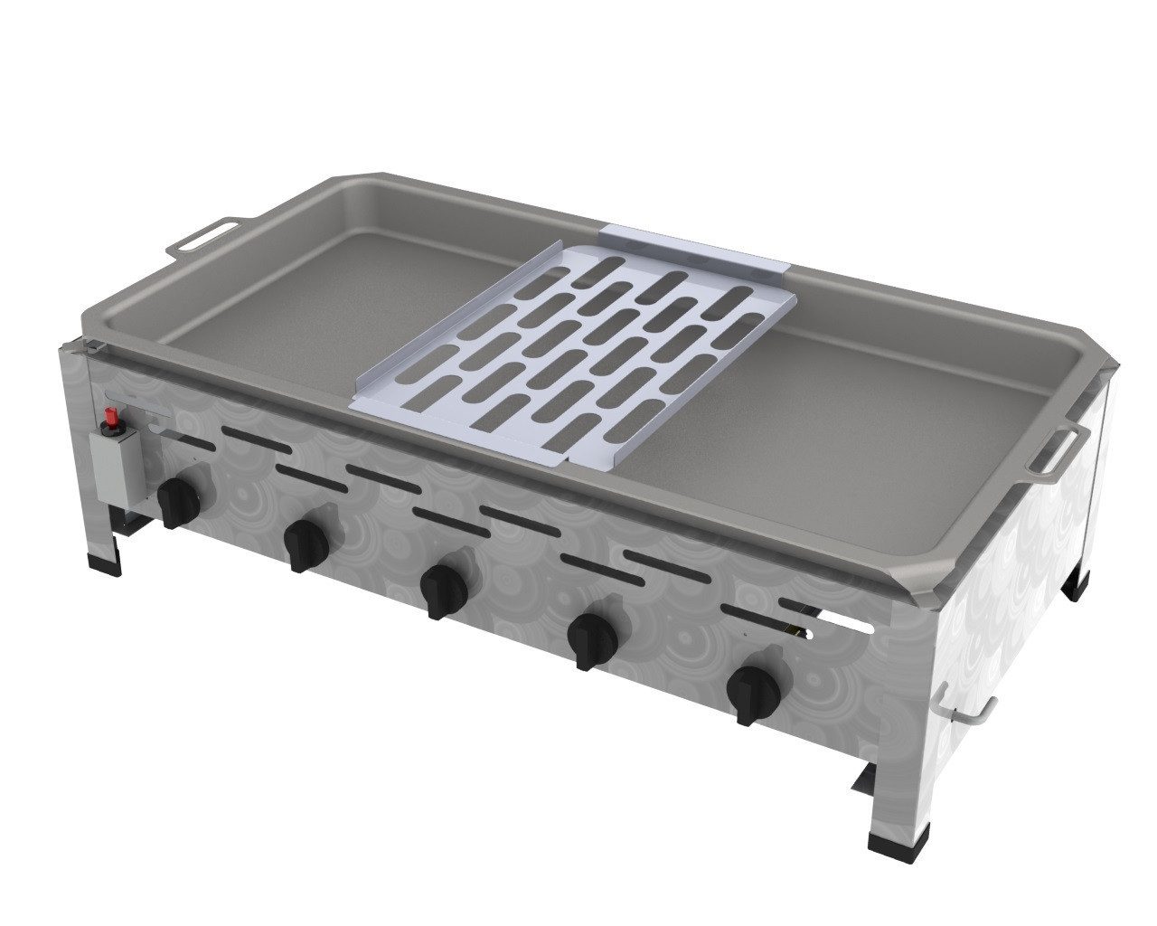 ChattenGlut Gasgrill ChattenGlut Gastrobräter 22,5kW mit Reibekuchen Auflage, BxTxH: 980x530x270 cm