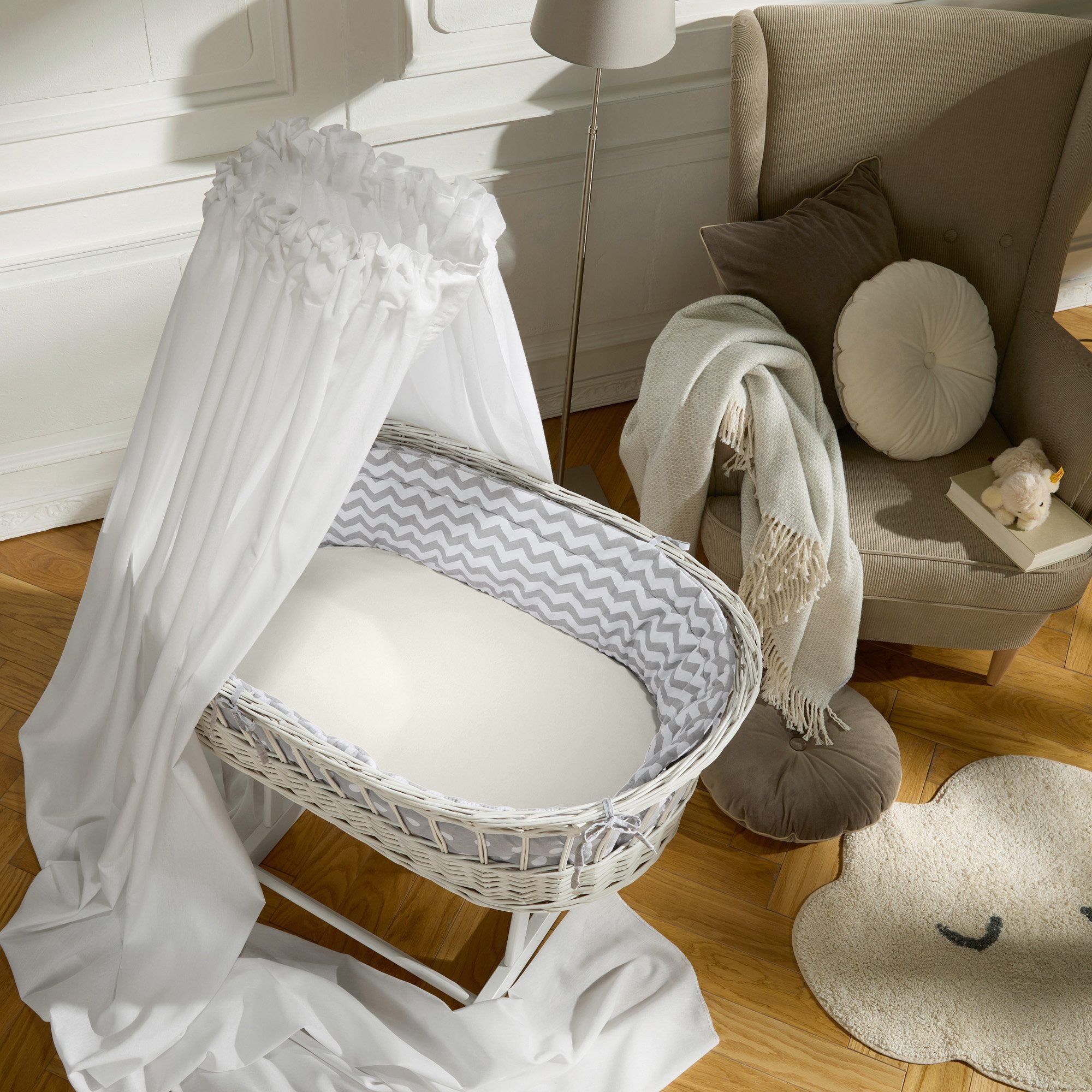 REDBEST Spannbettlaken Baby-Spannbettlaken "San Francisco", Jersey, Gummizug: Rundumgummi, (1 Stück), Single-Jersey Uni