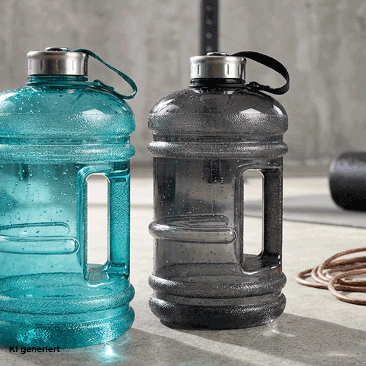 EUROHOME Trinkflasche Sport Trinkflasche 2,2 Liter Kunststoff mit Haltegriff, Wasserflasche Sport 2l - Wasserkanister Kunststoff – Bild 2 von 5