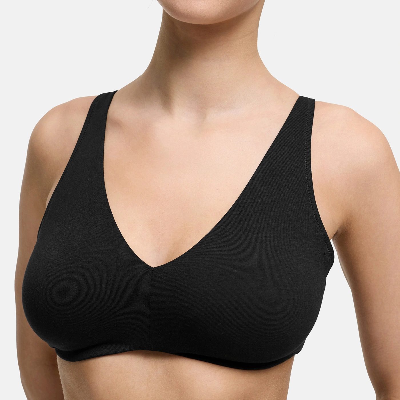 cfab (formerly creamy fabrics) Bügelloser BH Cotton Bügelloser BH-Schwarz-8 günstig online kaufen